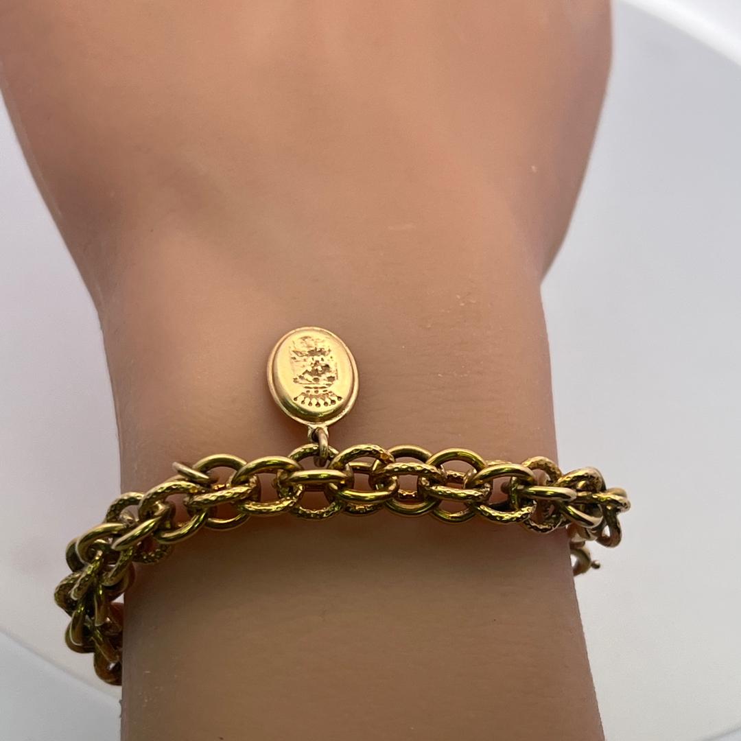 Vintage 18 Karat Yellow Gold Link Bracelet 38.2 Grams 7 inch