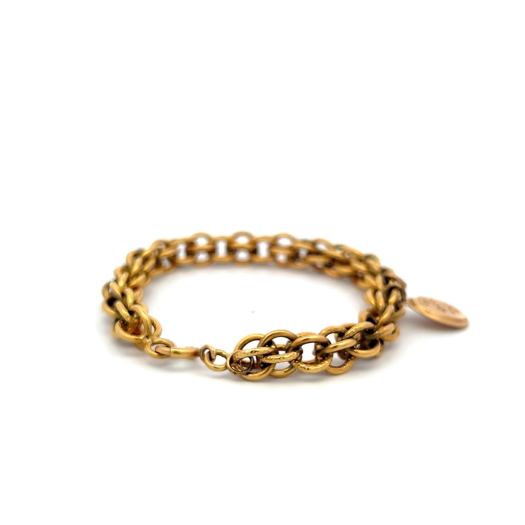 Vintage 18 Karat Yellow Gold Link Bracelet 38.2 Grams 7 inch