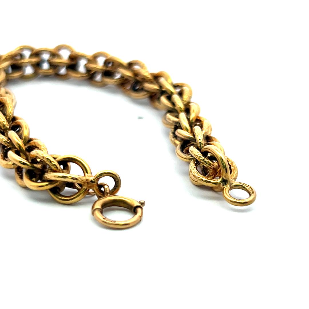 Vintage 18 Karat Yellow Gold Link Bracelet 38.2 Grams 7 inch