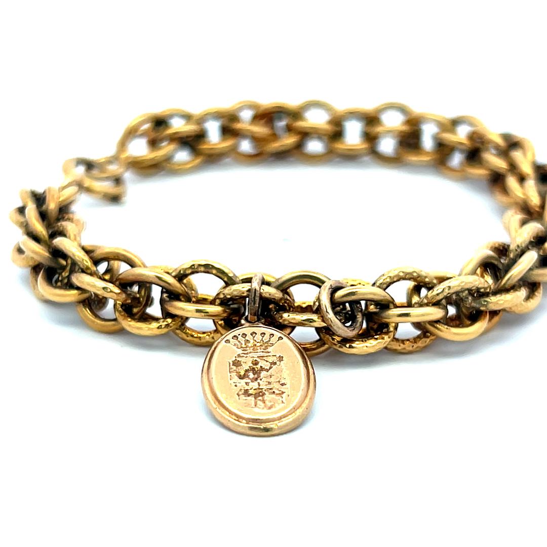 Vintage 18 Karat Yellow Gold Link Bracelet 38.2 Grams 7 inch