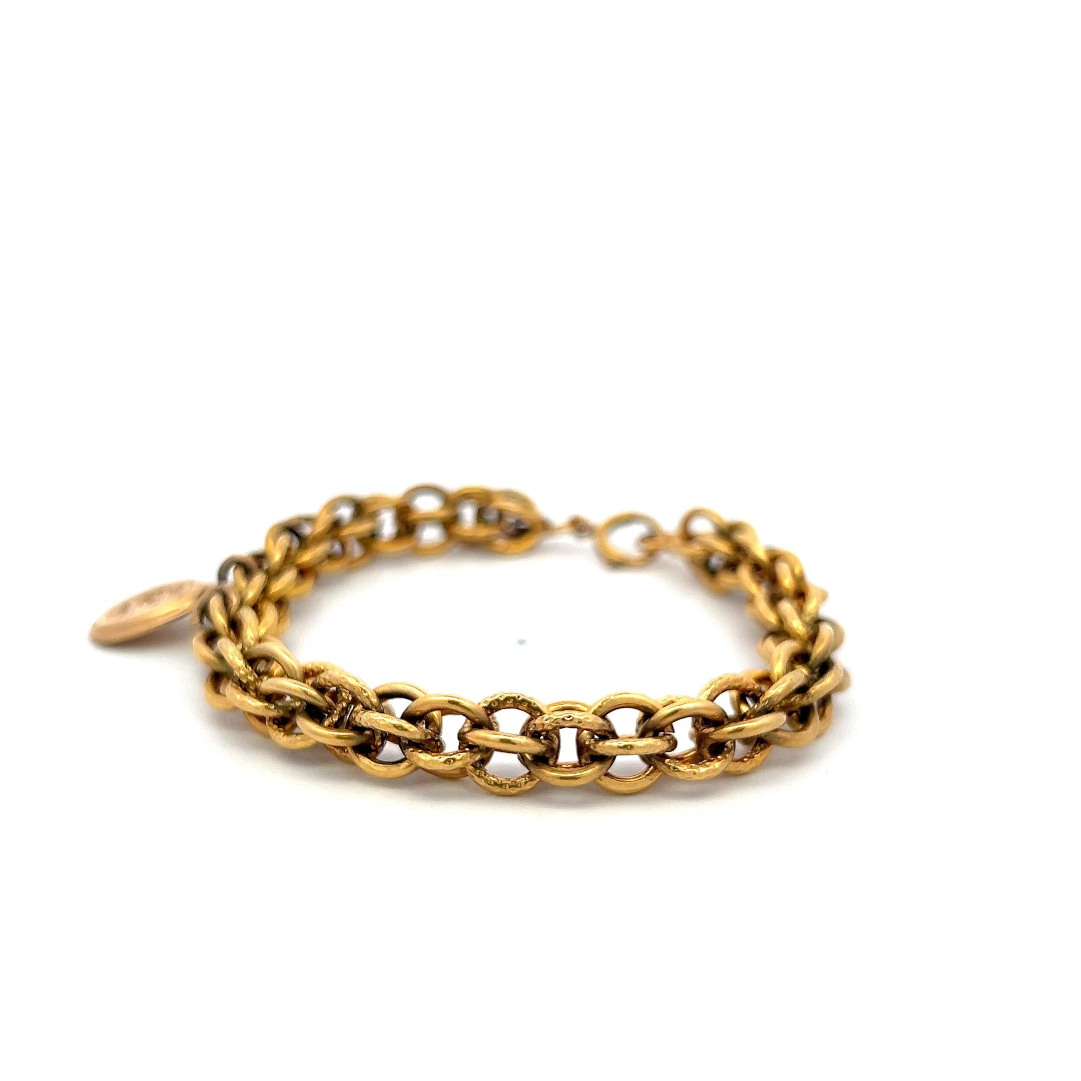 Vintage 18 Karat Yellow Gold Link Bracelet 38.2 Grams 7 inch