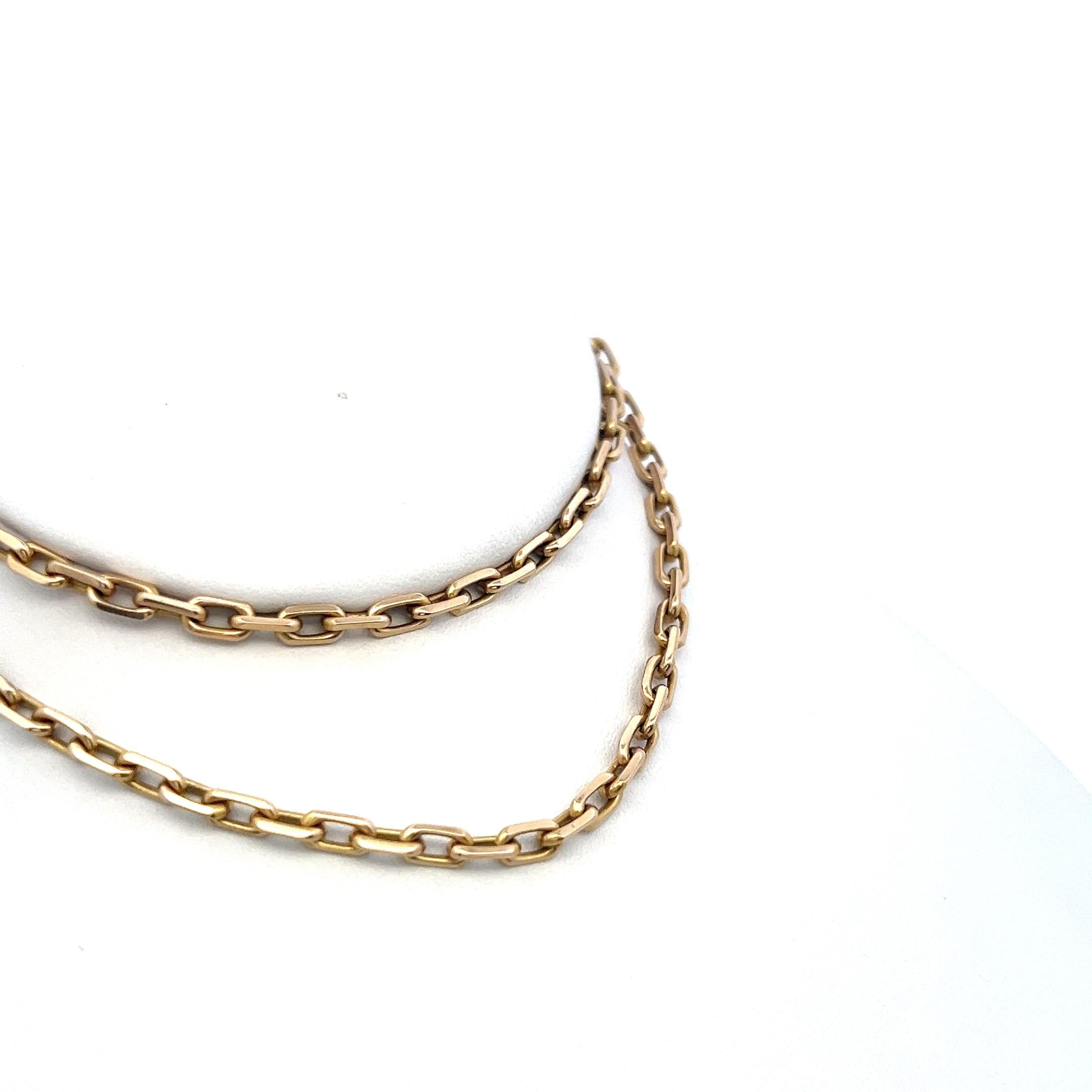 Vintage 18 Karat Yellow Gold Chain Necklace 28.1 Grams 20 Inch