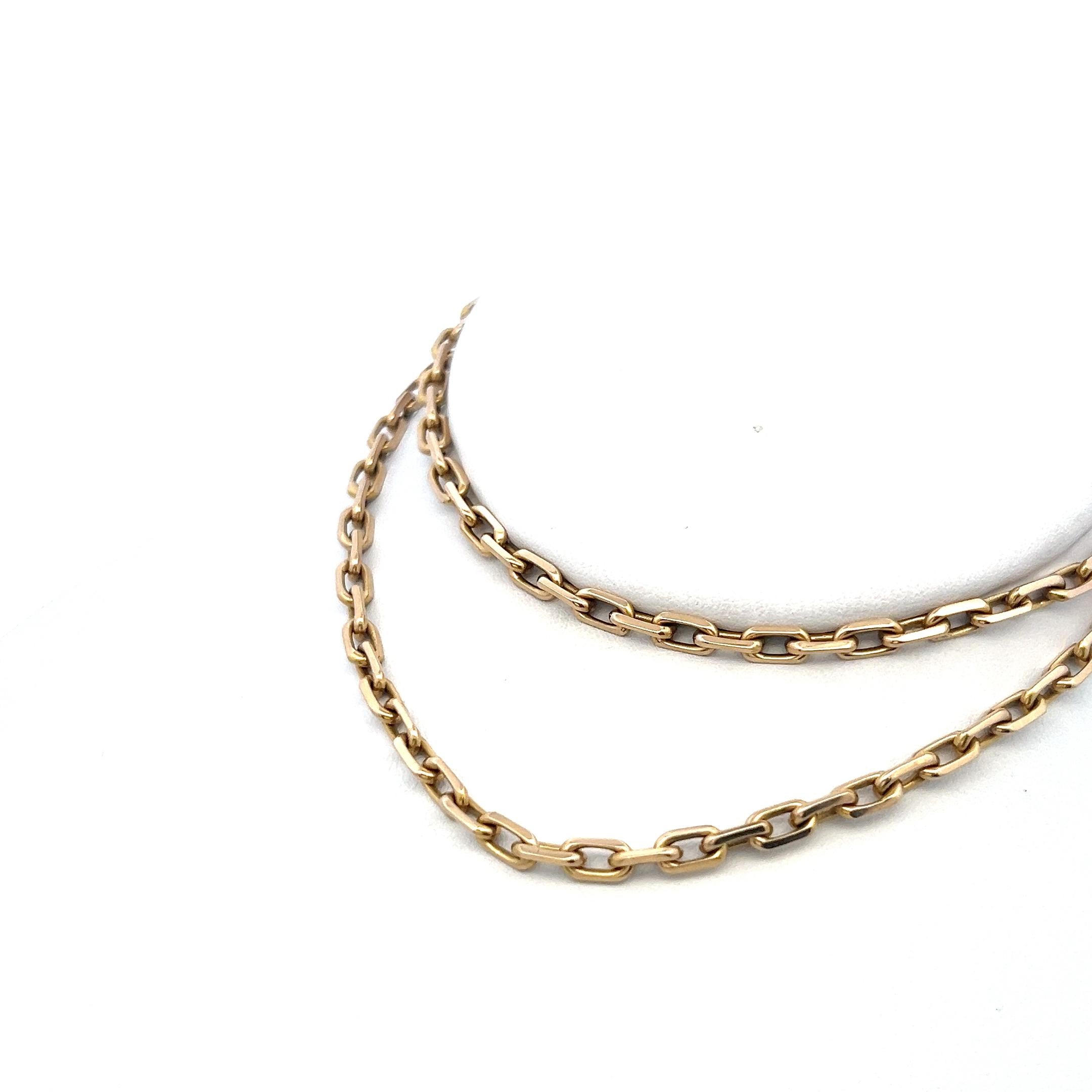 Vintage 18 Karat Yellow Gold Chain Necklace 28.1 Grams 20 Inch