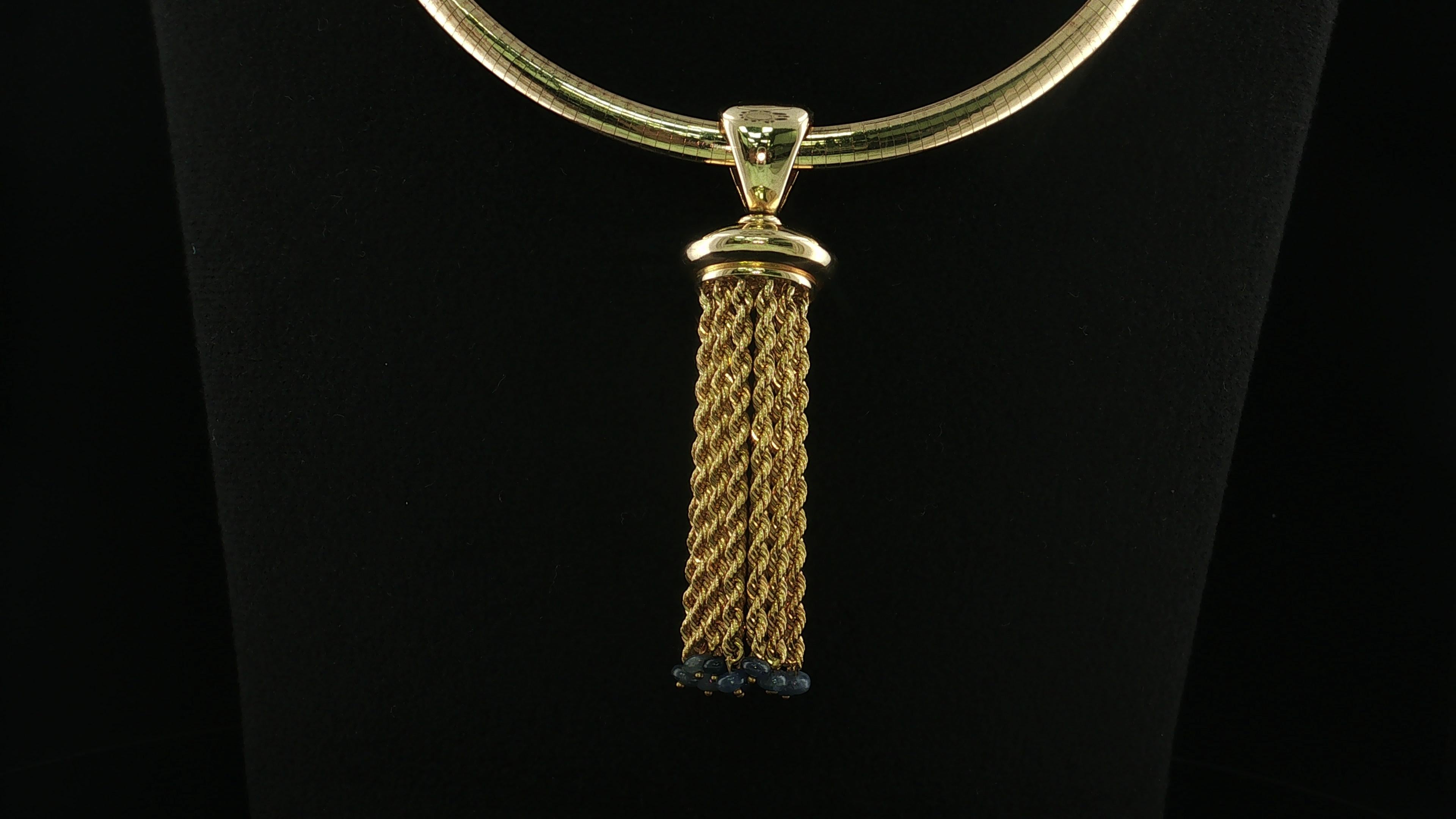 Vintage 14K and 18K Yellow Gold Pendant Necklace 36.9 Grams