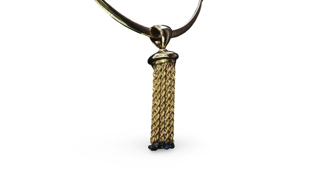 Vintage 14K and 18K Yellow Gold Pendant Necklace 36.9 Grams
