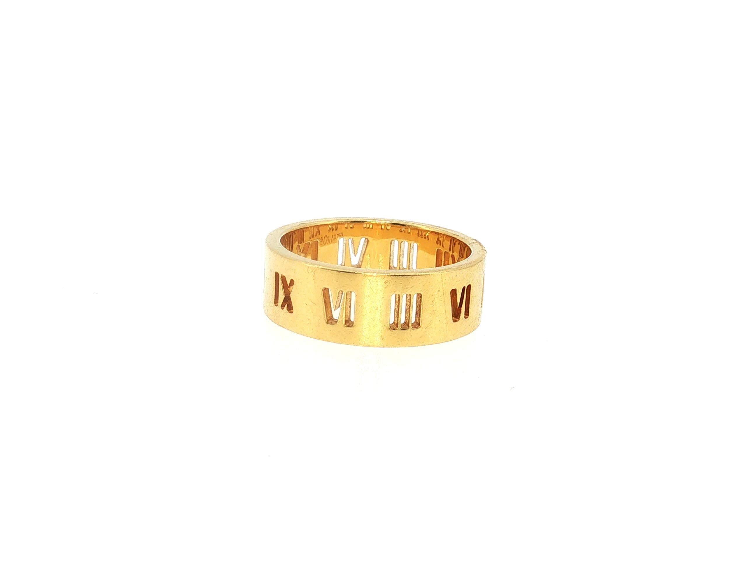 Tiffany & Co Atlas Vintage 18K Yellow Gold Band Ring Size 10.5