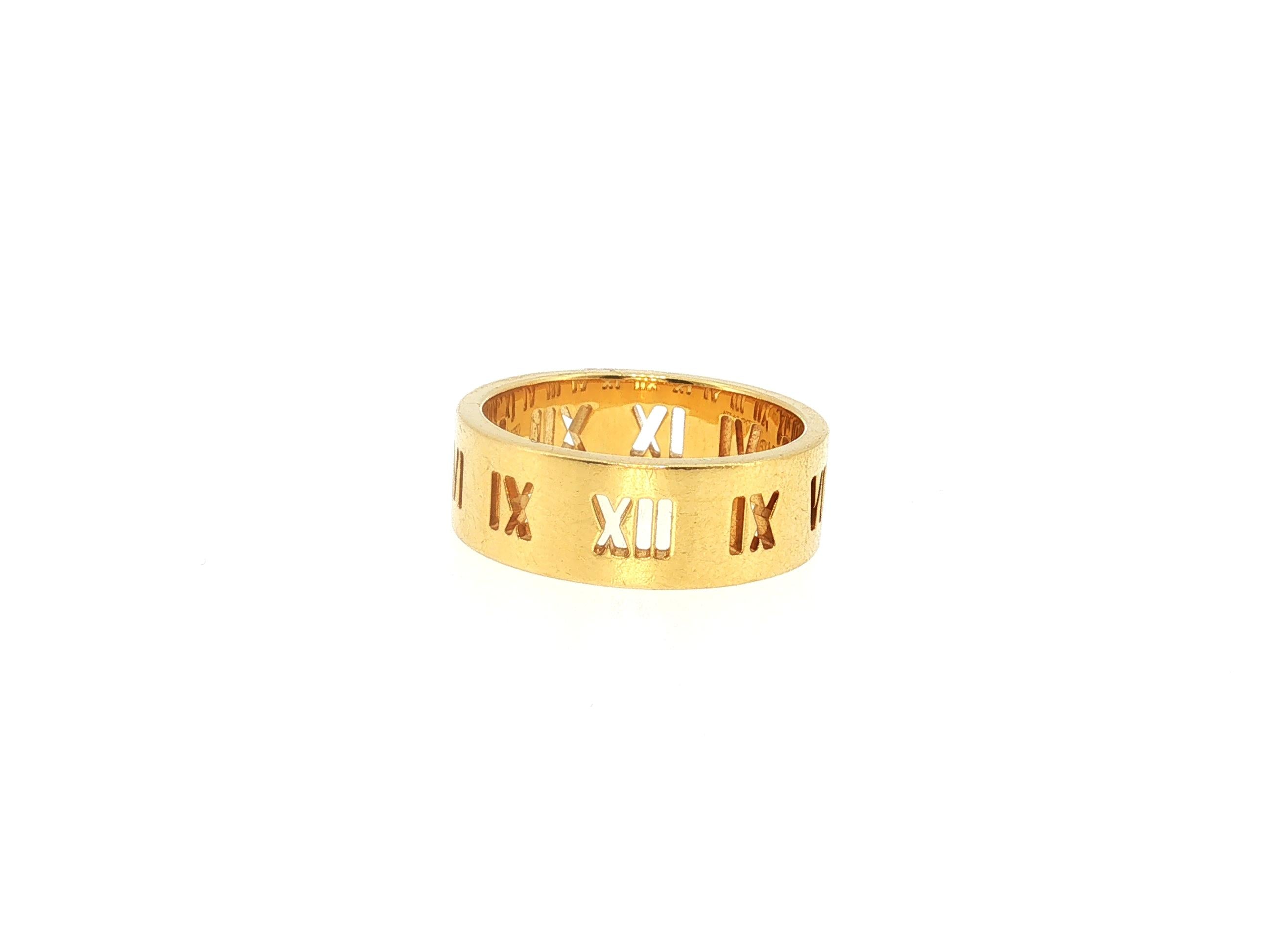 Tiffany & Co Atlas Vintage 18K Yellow Gold Band Ring Size 10.5