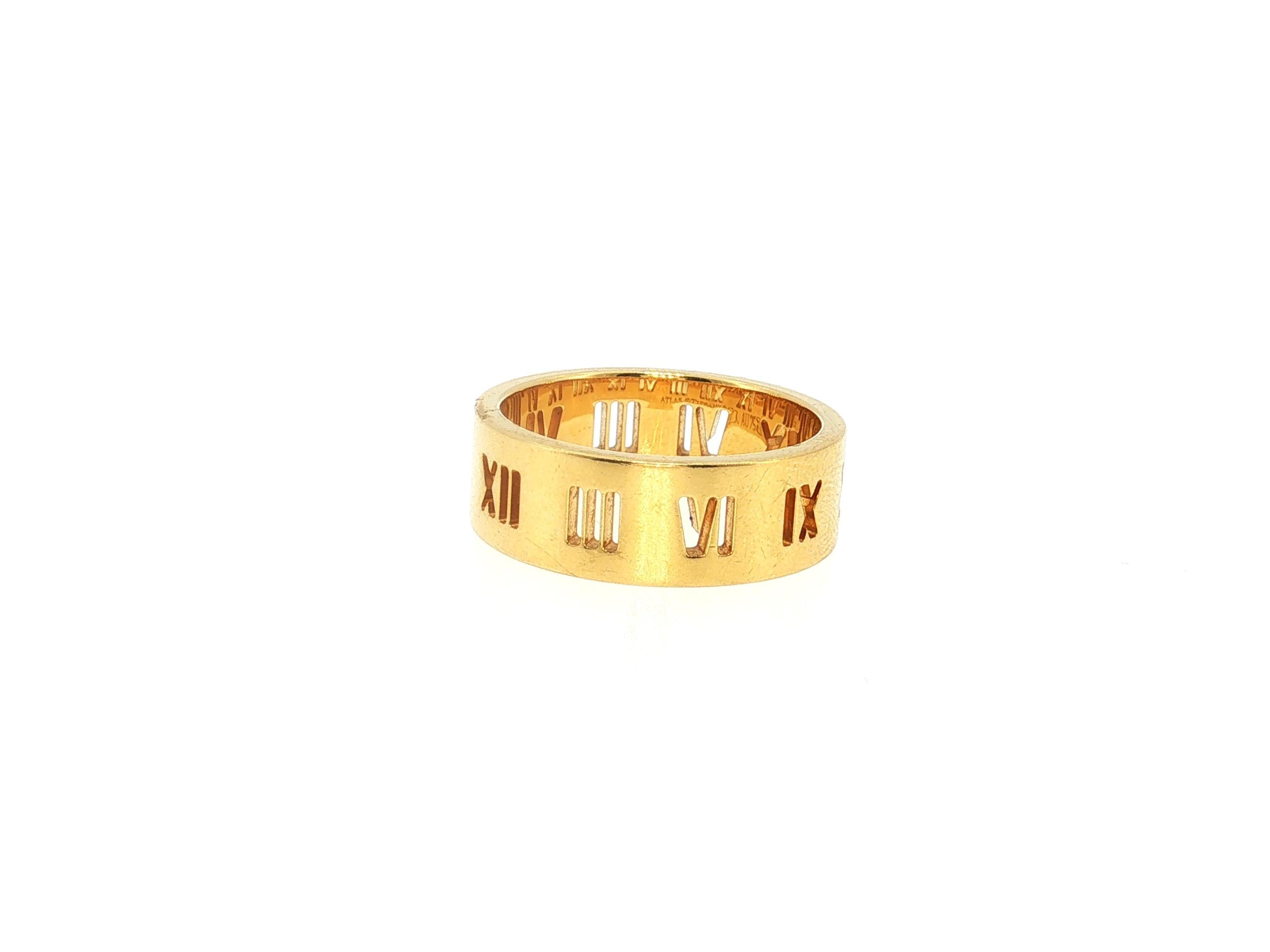 Tiffany & Co Atlas Vintage 18K Yellow Gold Band Ring Size 10.5