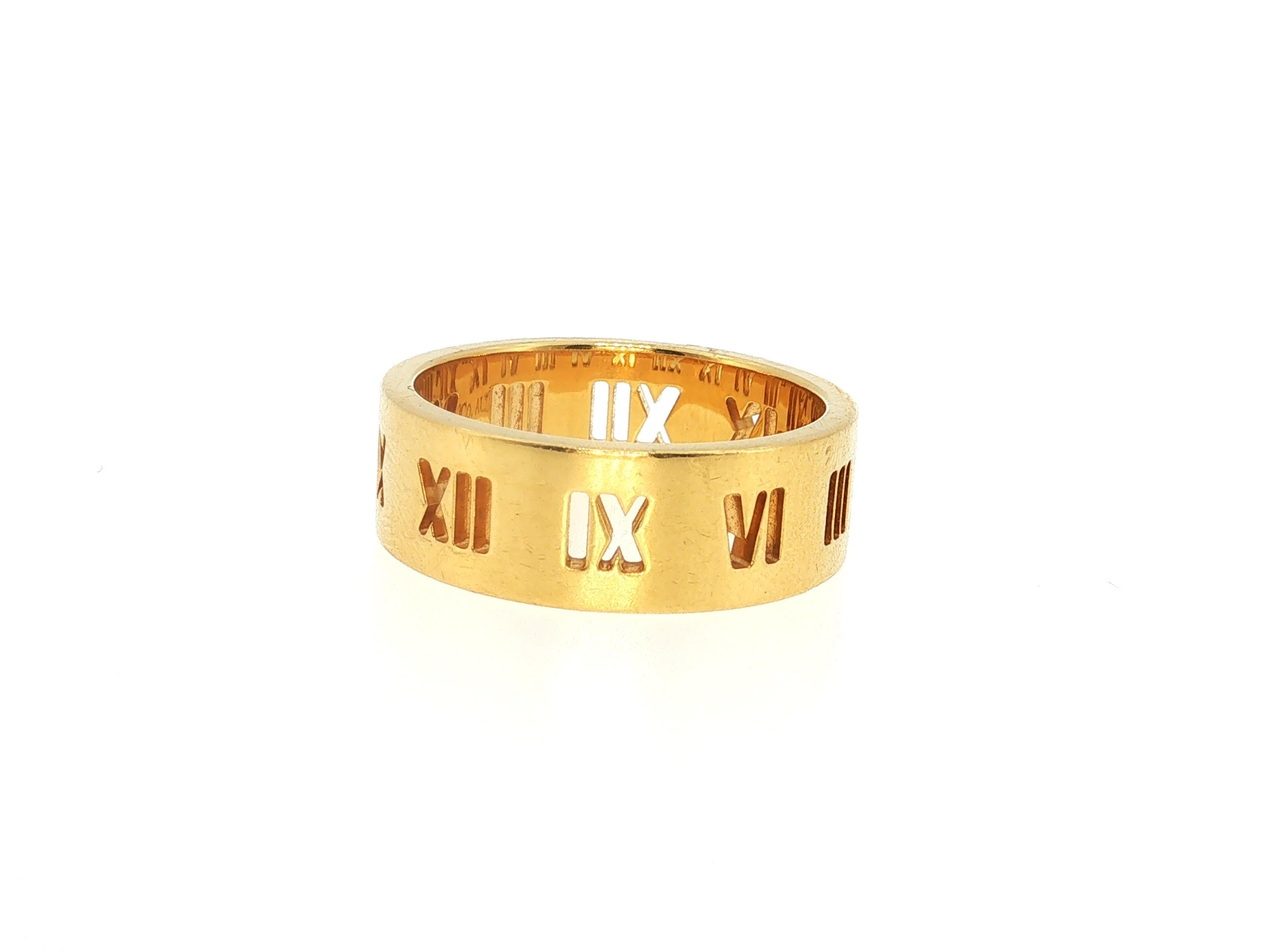 Tiffany & Co Atlas Vintage 18K Yellow Gold Band Ring Size 10.5