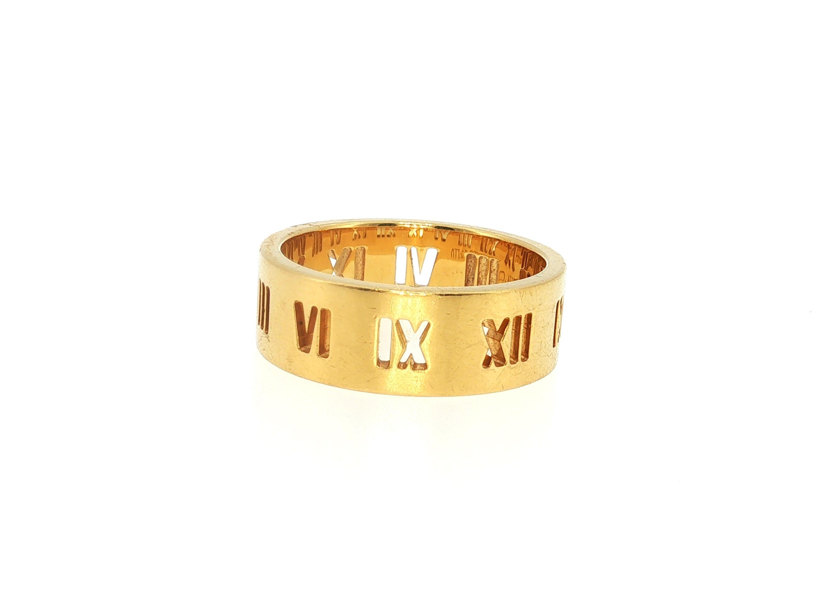 Tiffany & Co Atlas Vintage 18K Yellow Gold Band Ring Size 10.5