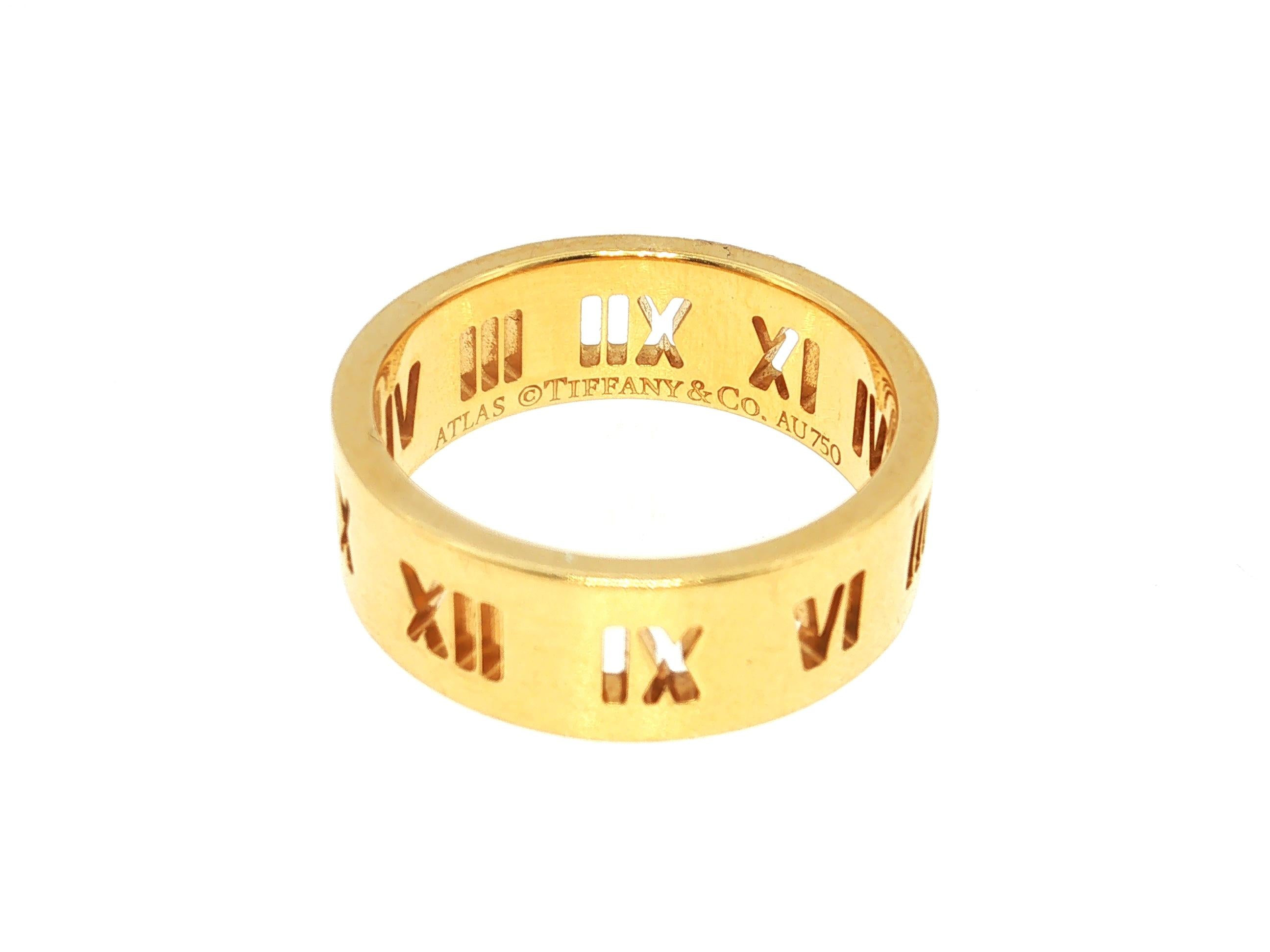 Tiffany & Co Atlas Vintage 18K Yellow Gold Band Ring Size 10.5