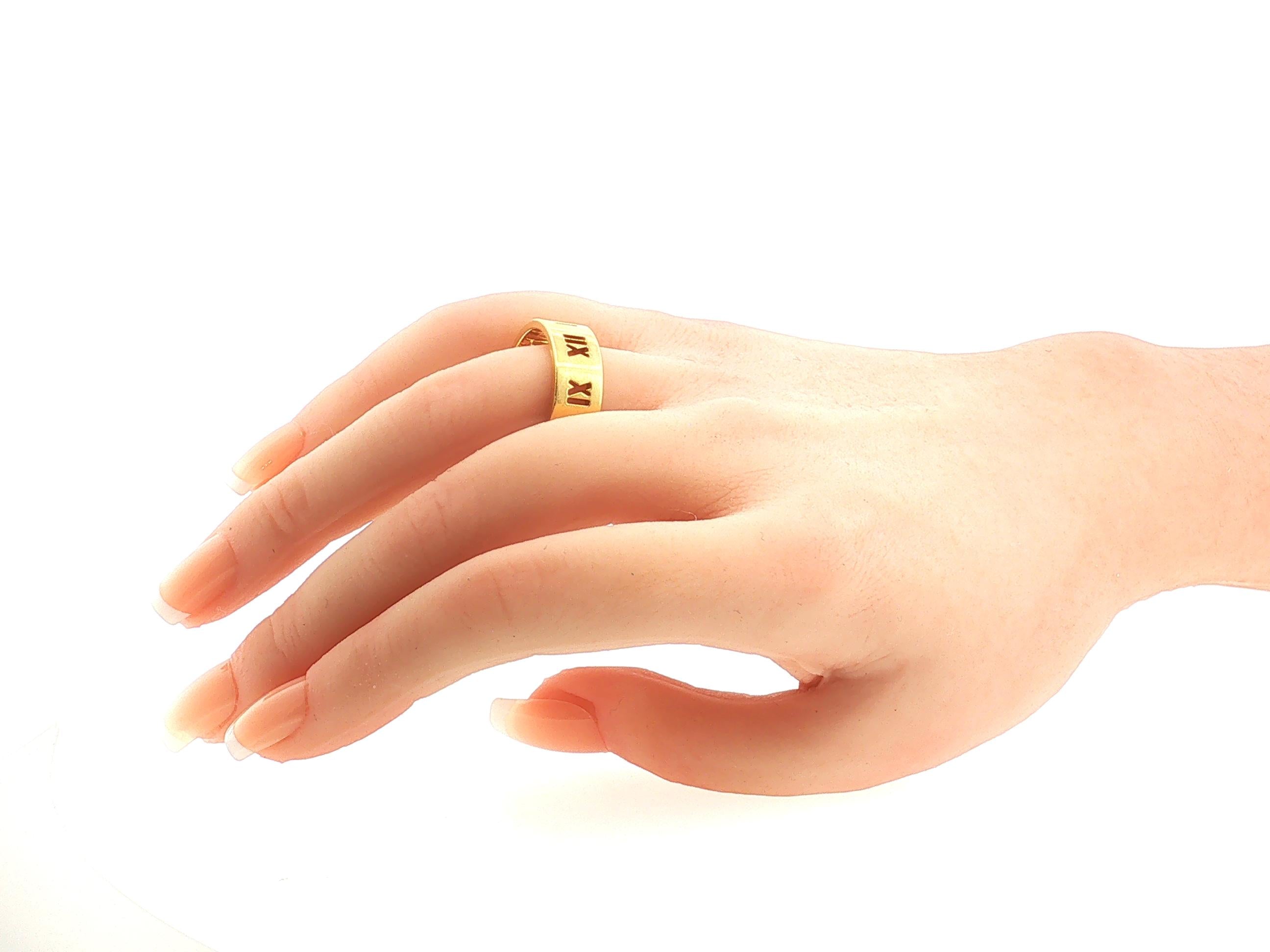 Tiffany & Co Atlas Vintage 18K Yellow Gold Band Ring Size 10.5
