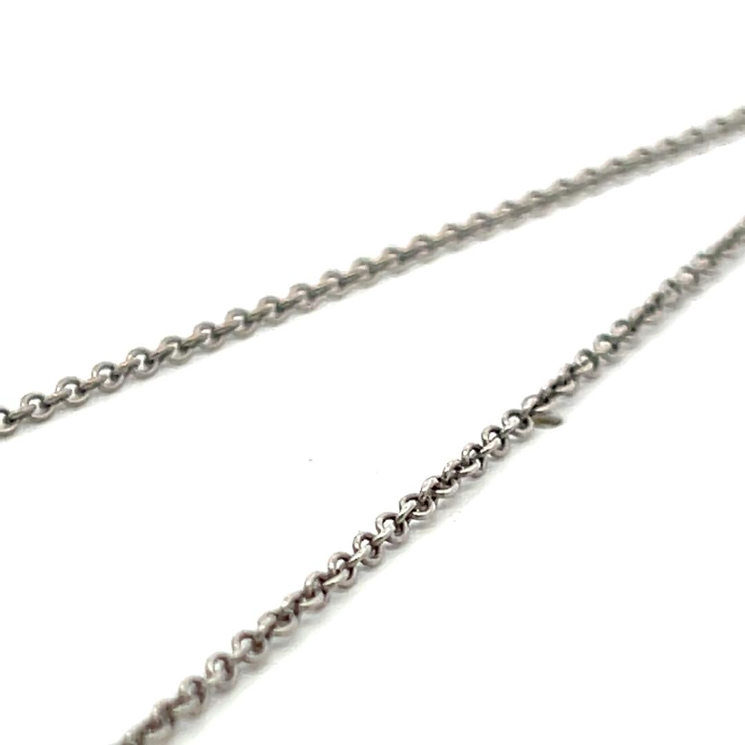 Tiffany & Co 18K WG Pendant Necklace with 1.35 Carat Round F VS Diamonds 20 IN