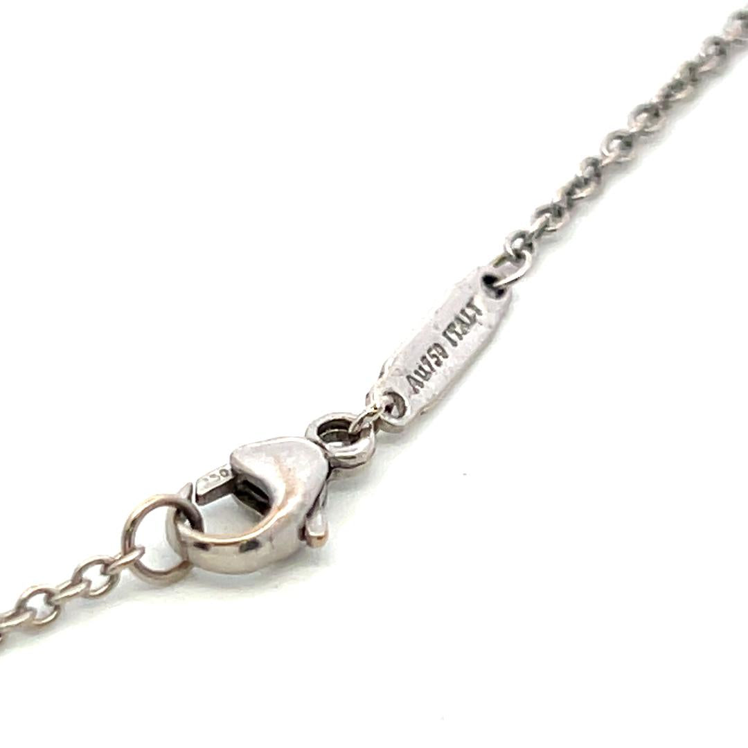 Tiffany & Co 18K WG Pendant Necklace with 1.35 Carat Round F VS Diamonds 20 IN