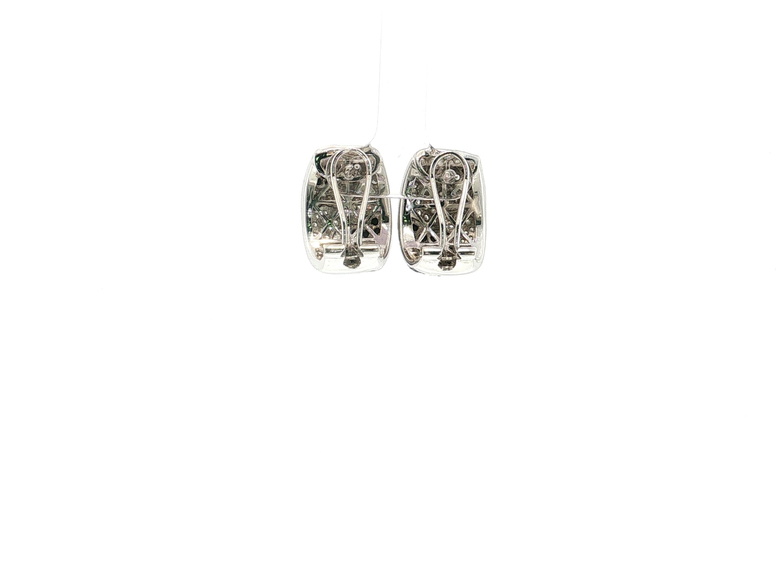 Vintage 14K WG Pendant Necklace & Earrings with 2.37 Carat Diamonds