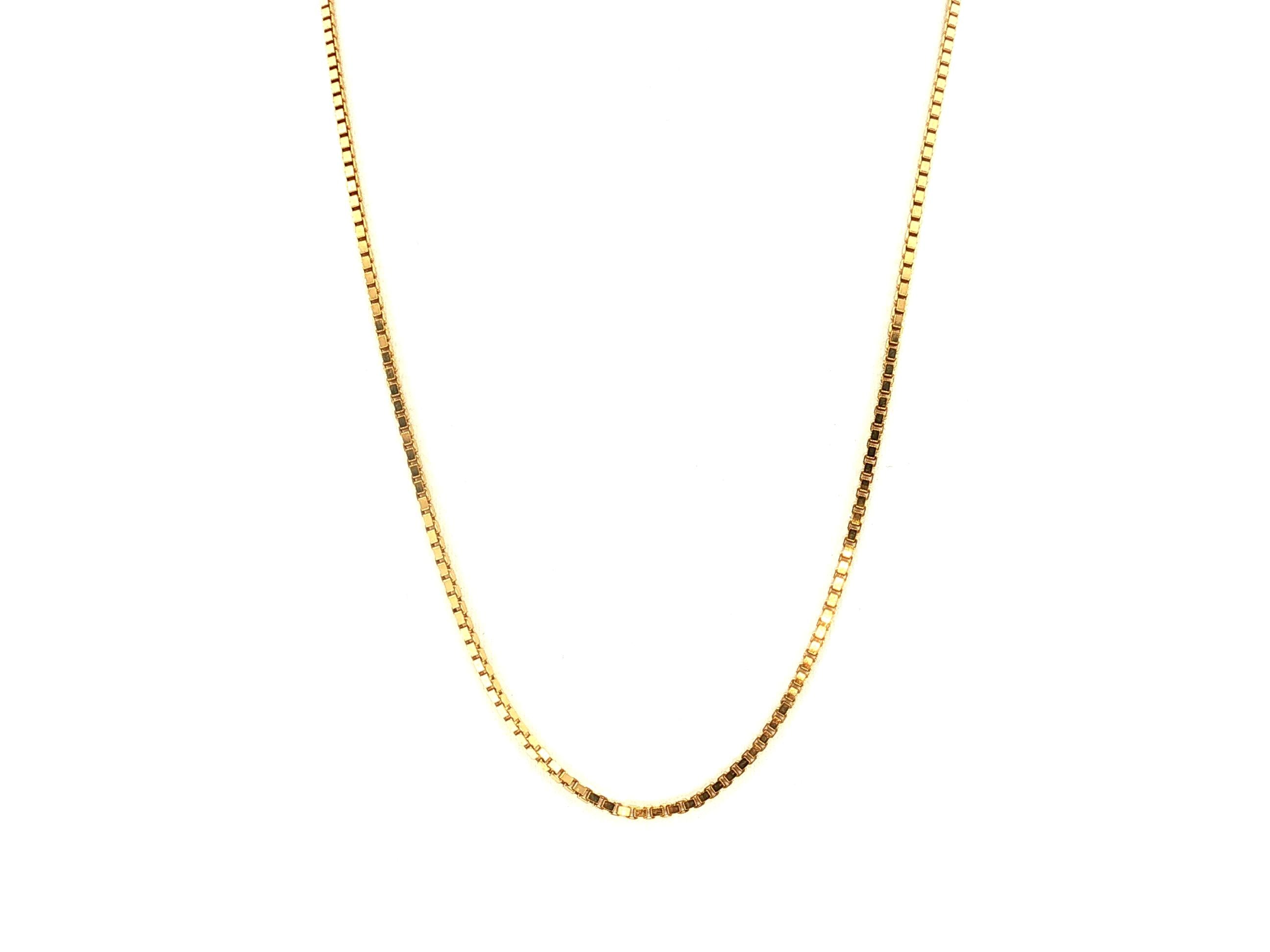 Vintage 18 Karat Yellow Gold Chain Necklace 24 Inch 2.2mm 19.5 Grams