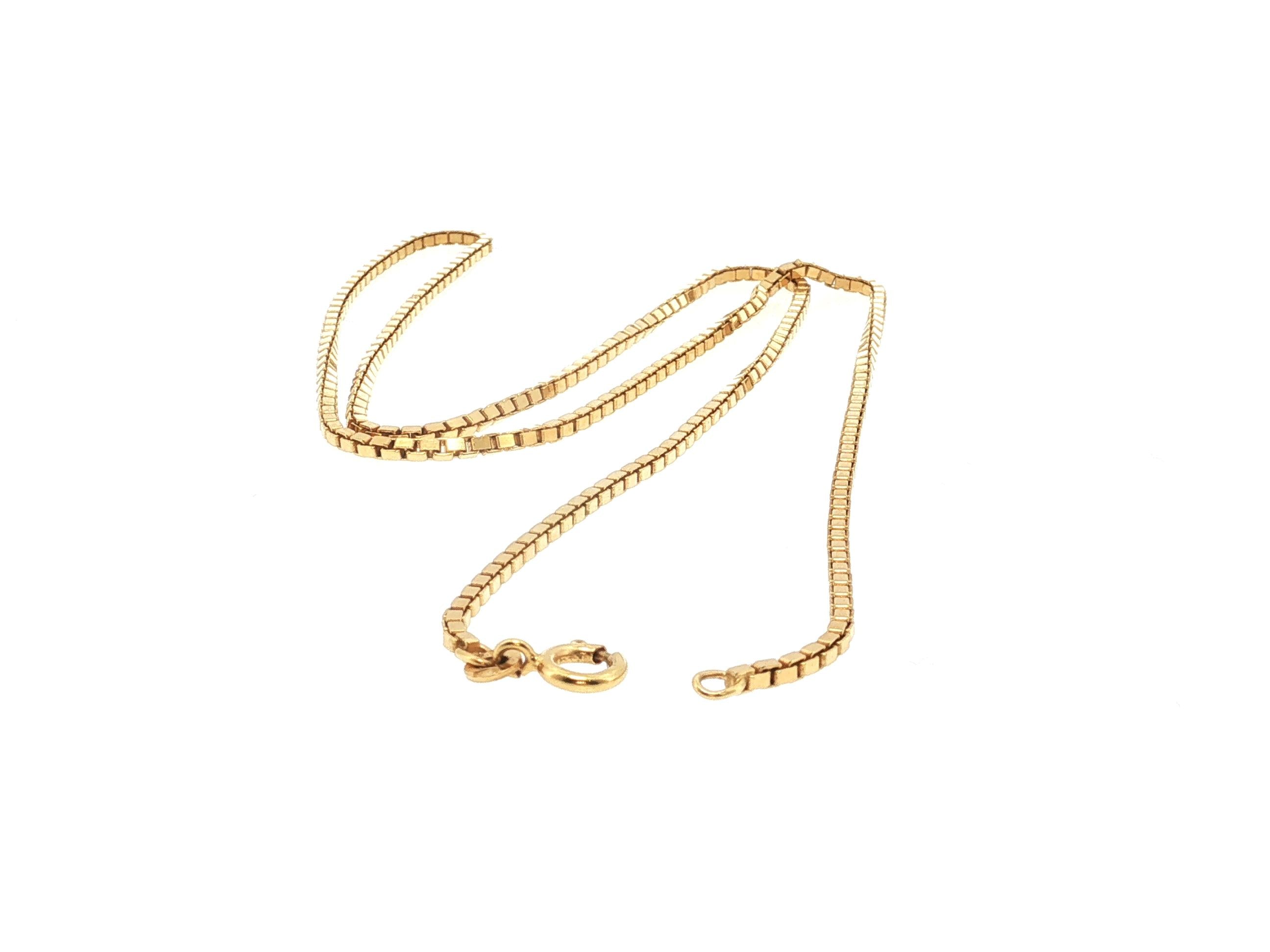 Vintage 18 Karat Yellow Gold Chain Necklace 24 Inch 2.2mm 19.5 Grams