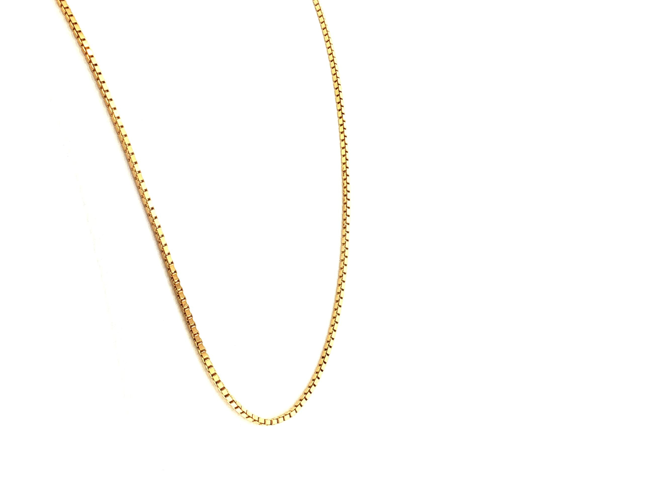 Vintage 18 Karat Yellow Gold Chain Necklace 24 Inch 2.2mm 19.5 Grams