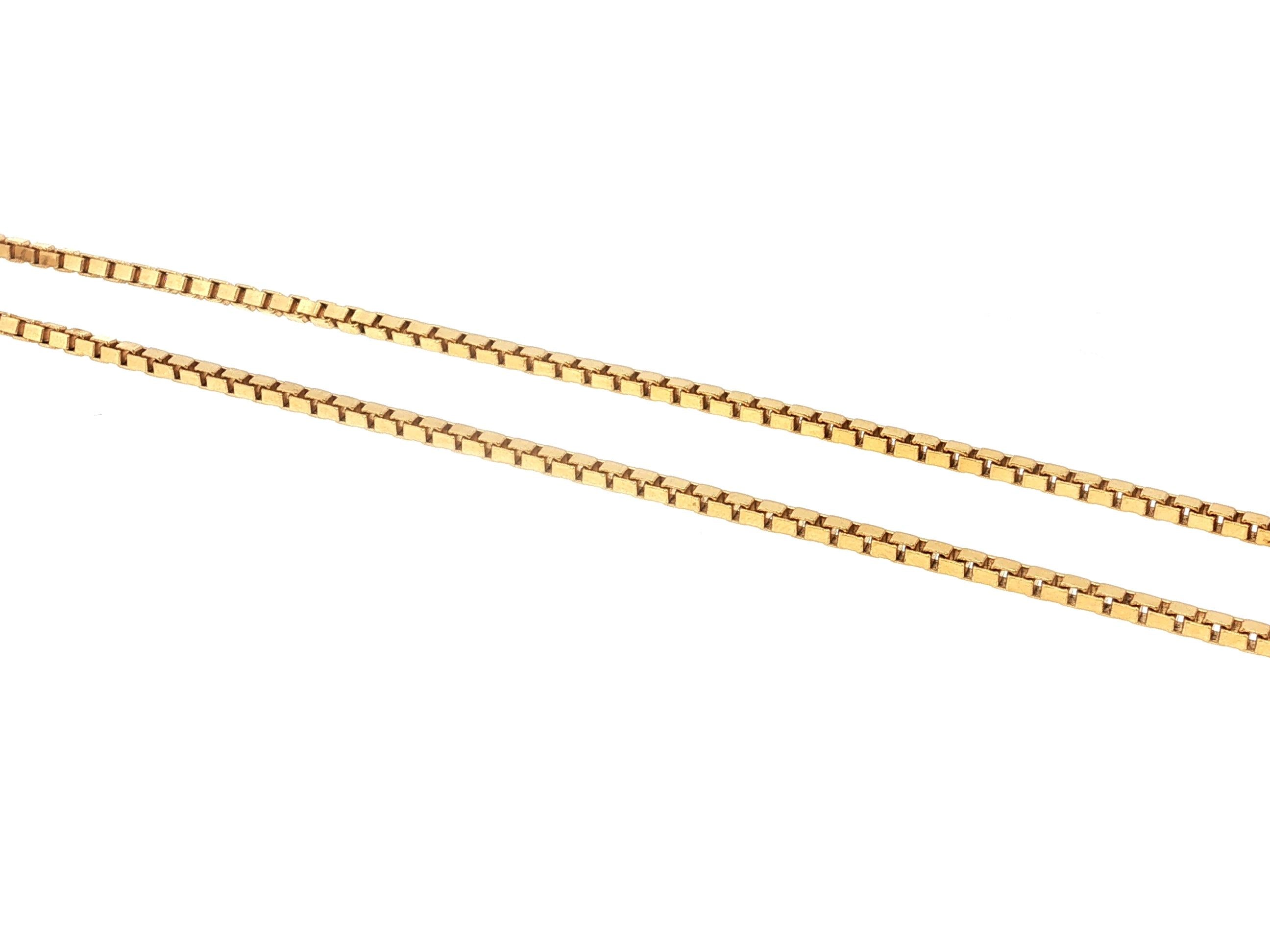 Vintage 18 Karat Yellow Gold Chain Necklace 24 Inch 2.2mm 19.5 Grams
