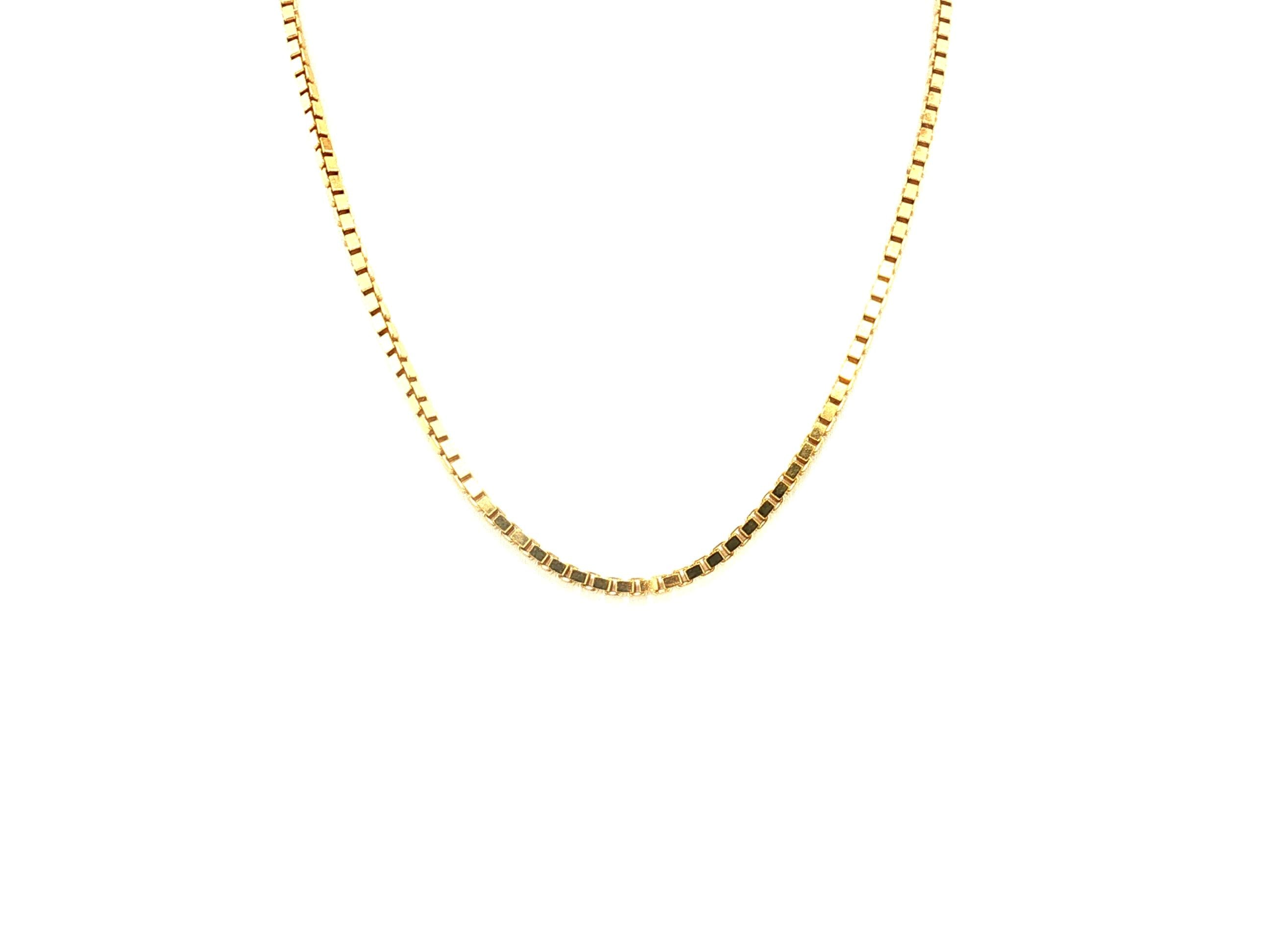 Vintage 18 Karat Yellow Gold Chain Necklace 24 Inch 2.2mm 19.5 Grams