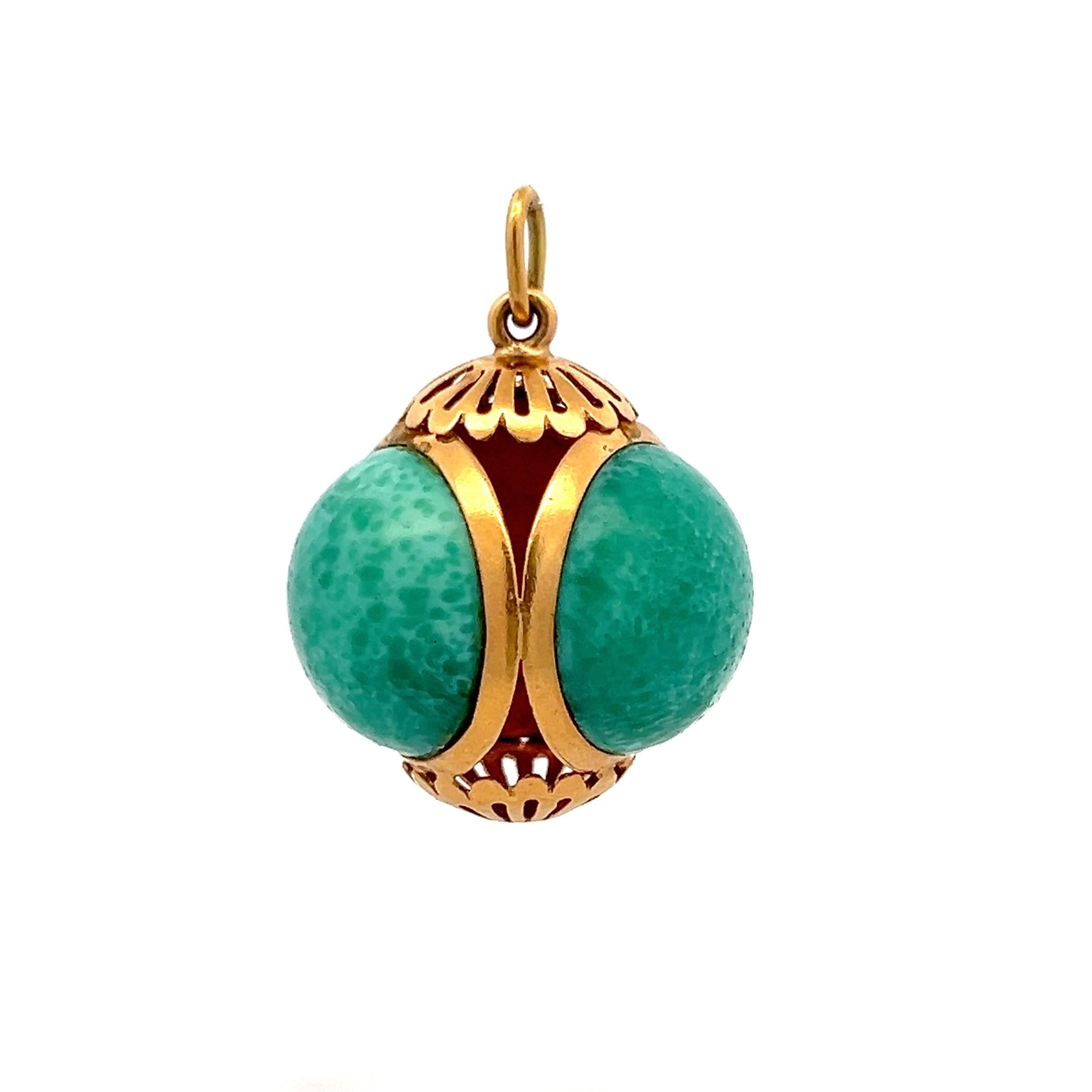 Vintage 18 Karat Yellow Gold Pendant 14.48 Grams