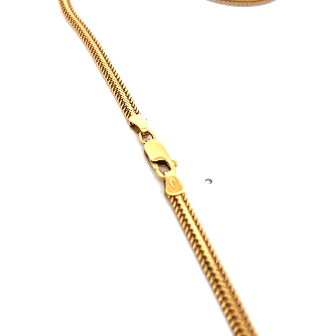 18K YG Station Necklace with 1.5 Carat Round Diamonds & 9.5 Carat Sapphires