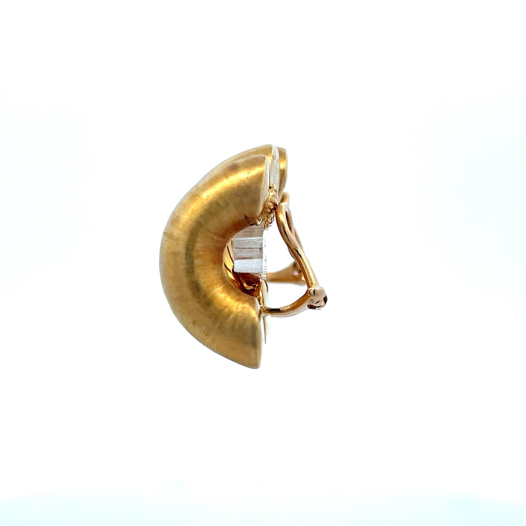 Buccellati Vintage 18 Karat Yellow Gold Clip-On Earrings 20.6 Grams