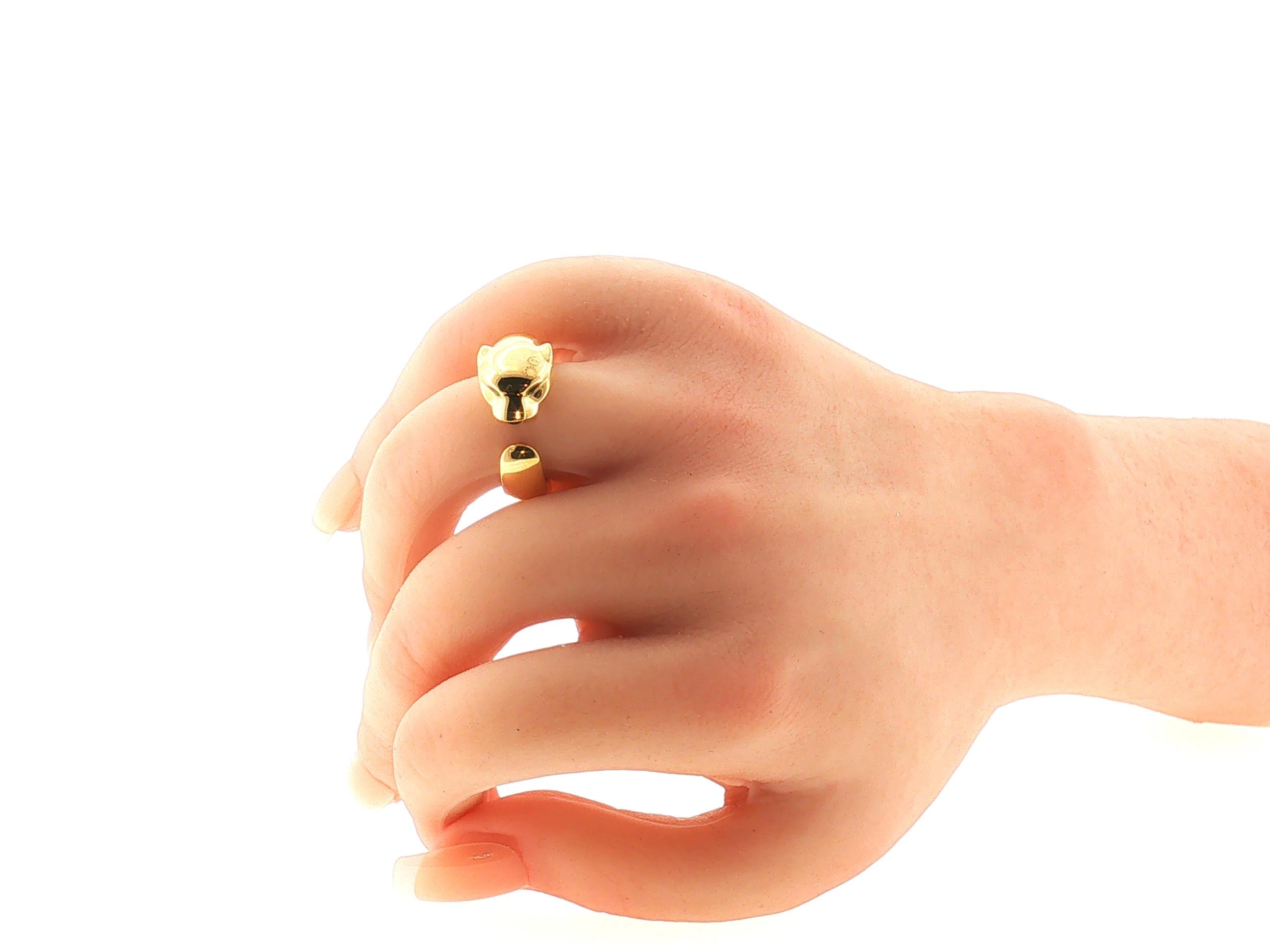 Cartier Vintage 18 Karat Yellow Gold Panthere Style Ring Size 53