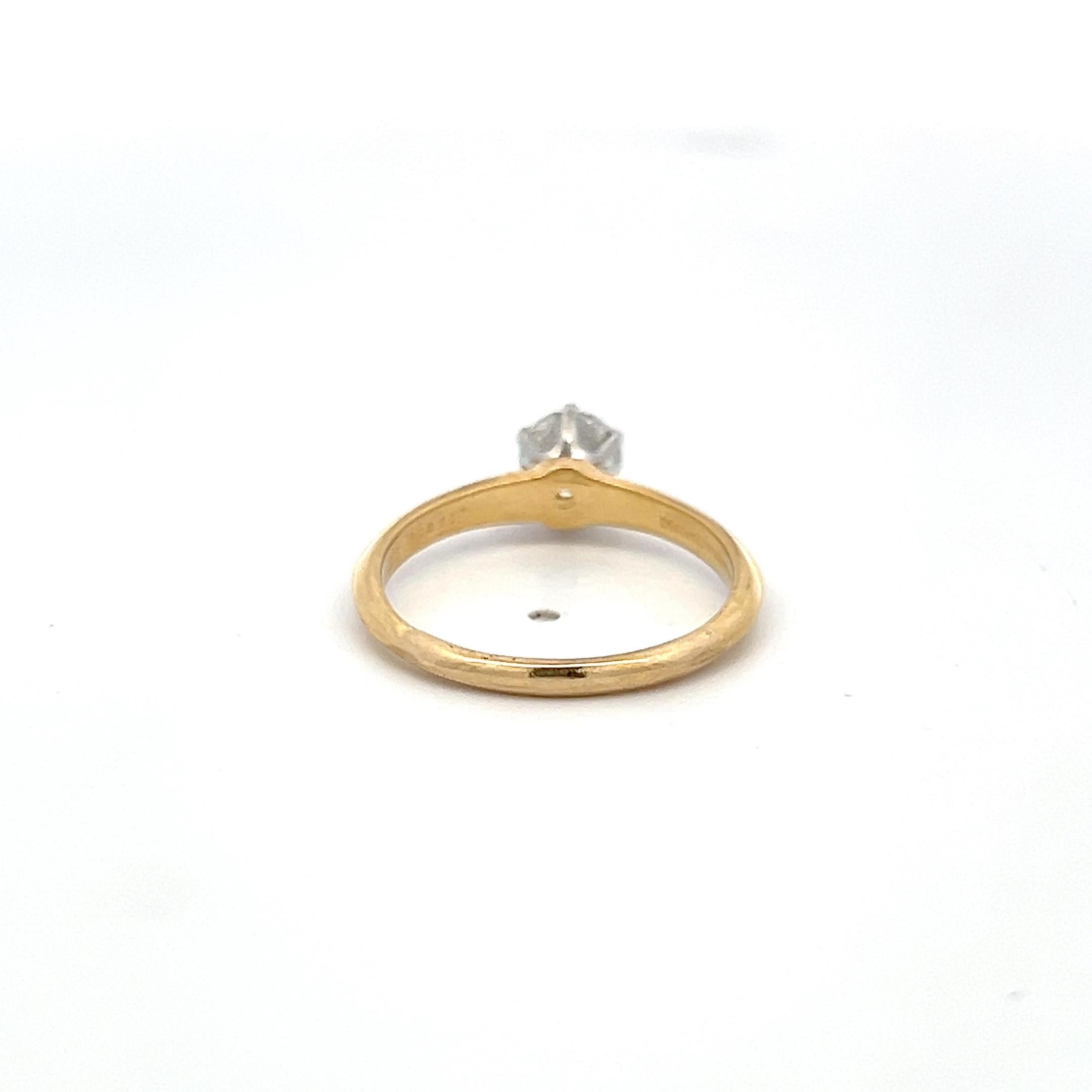 Tiffany & Co 18K YG Engagement Ring with 0.63 Carat Round Diamond G VVS1 GIA