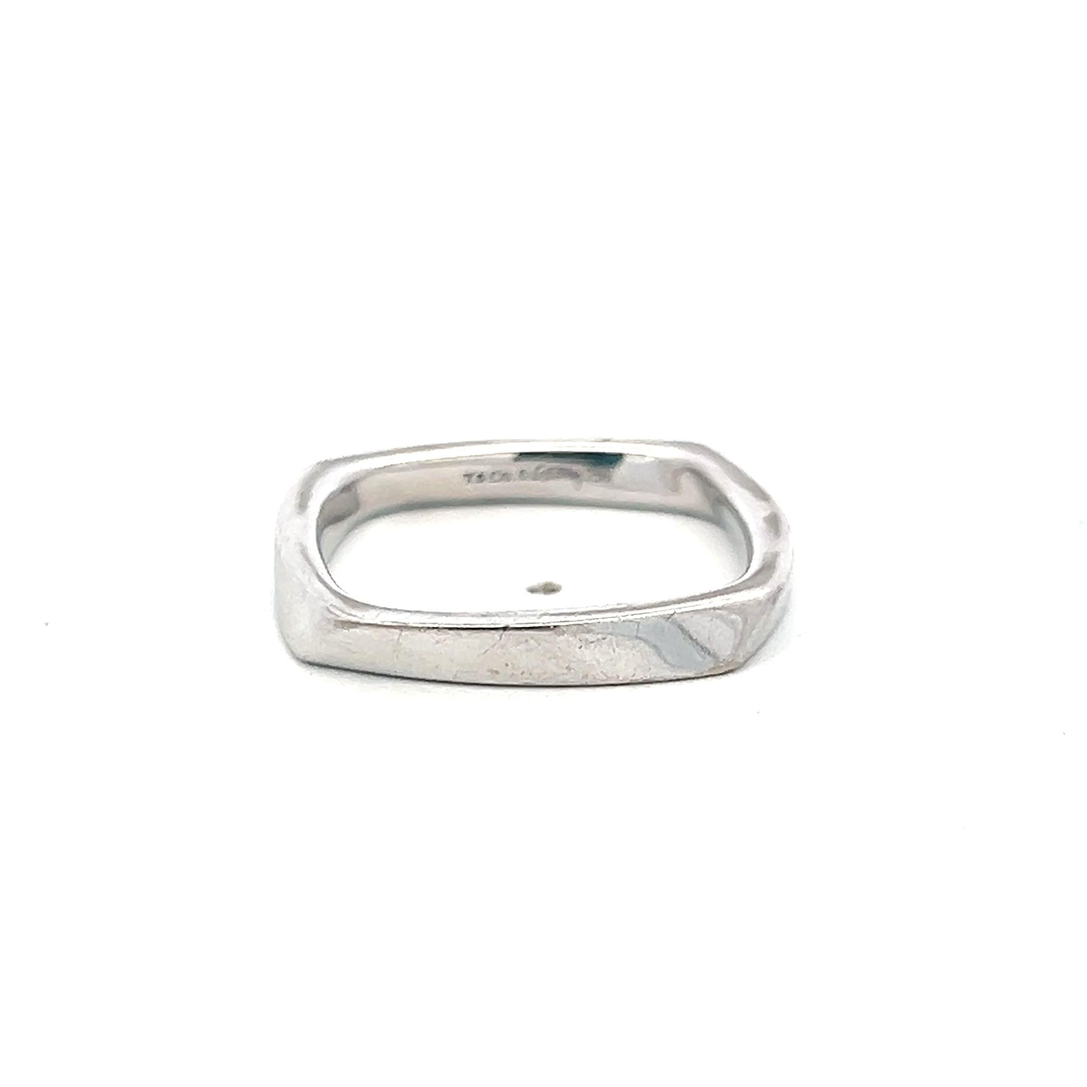 Tiffany & Co Frank Gehry Vintage Platinum Band Ring 6.6 Grams Size 8.5