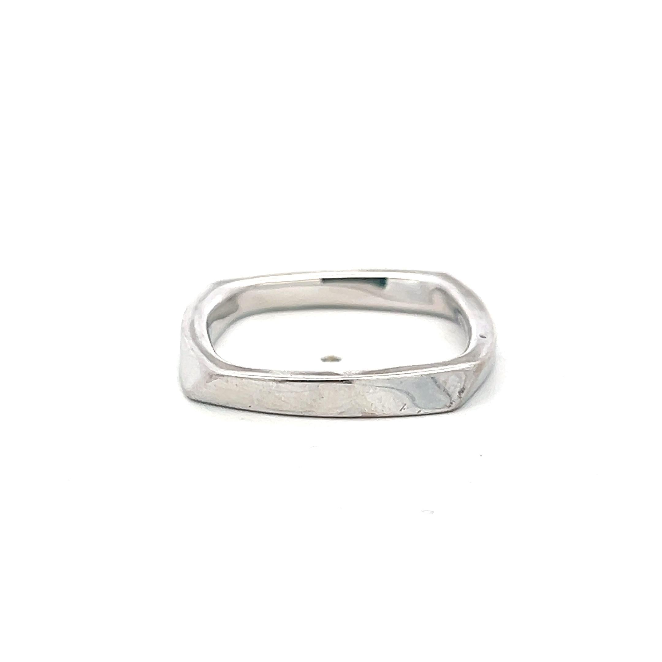 Tiffany & Co Frank Gehry Vintage Platinum Band Ring 6.6 Grams Size 8.5