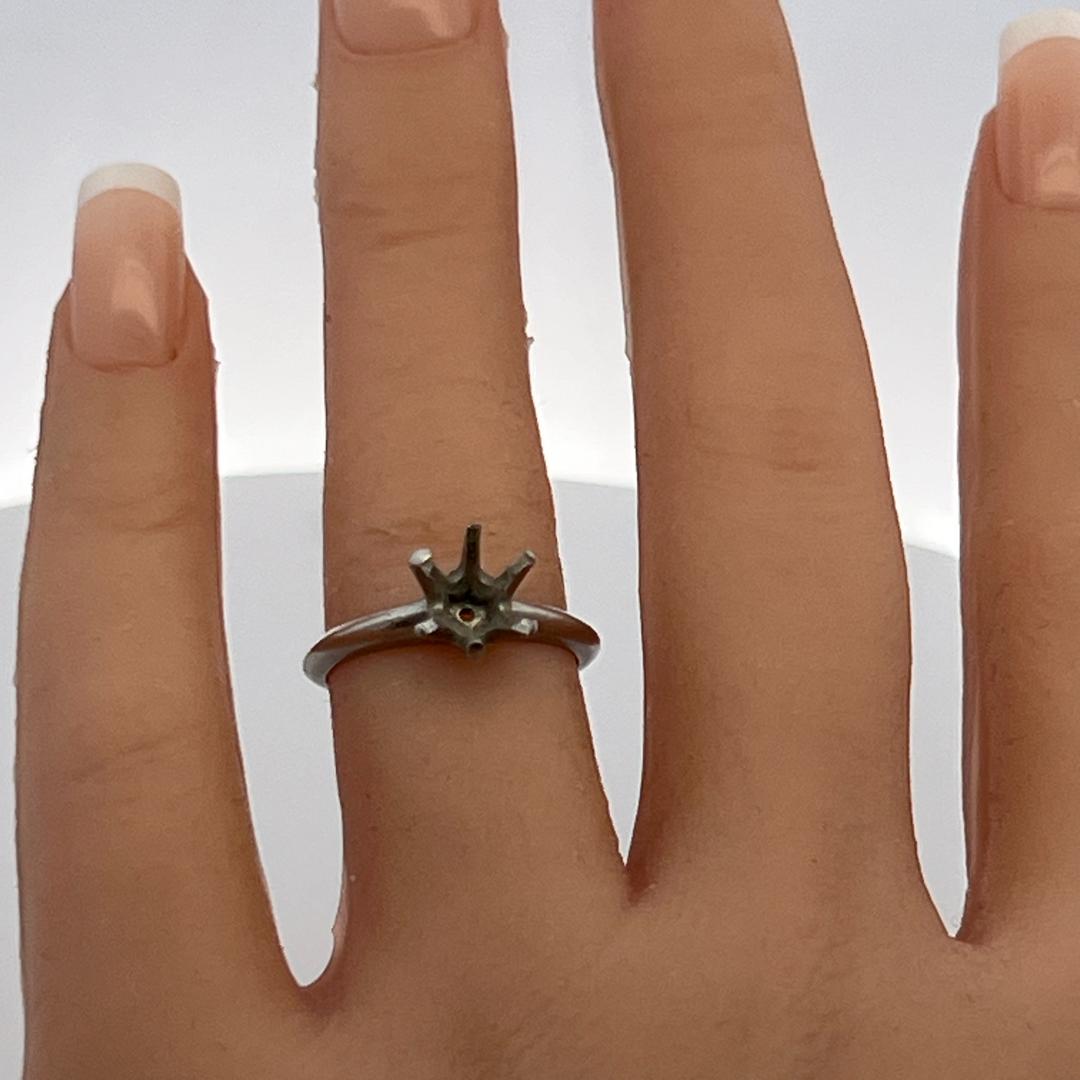 Tiffany & Co Vintage Platinum Semi Mount Ring Size 6.25 Fits 2 Ct+