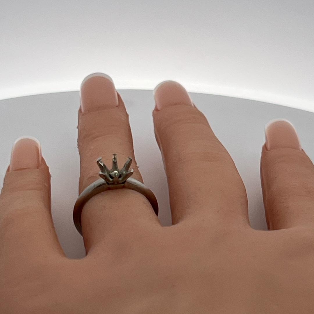 Tiffany & Co Vintage Platinum Semi Mount Ring Size 6.25 Fits 2 Ct+