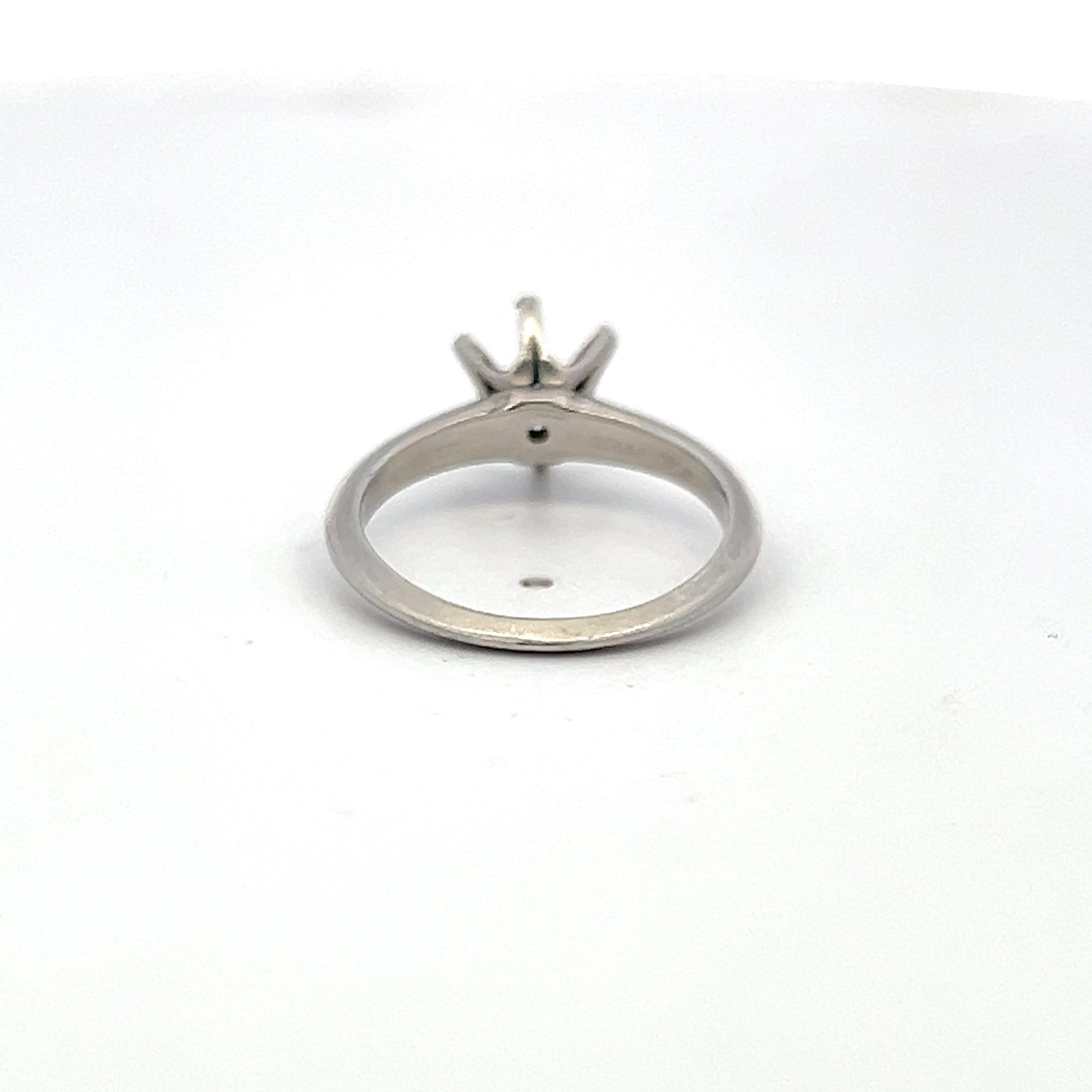 Tiffany & Co Vintage Platinum Semi Mount Ring Size 6.25 Fits 2 Ct+