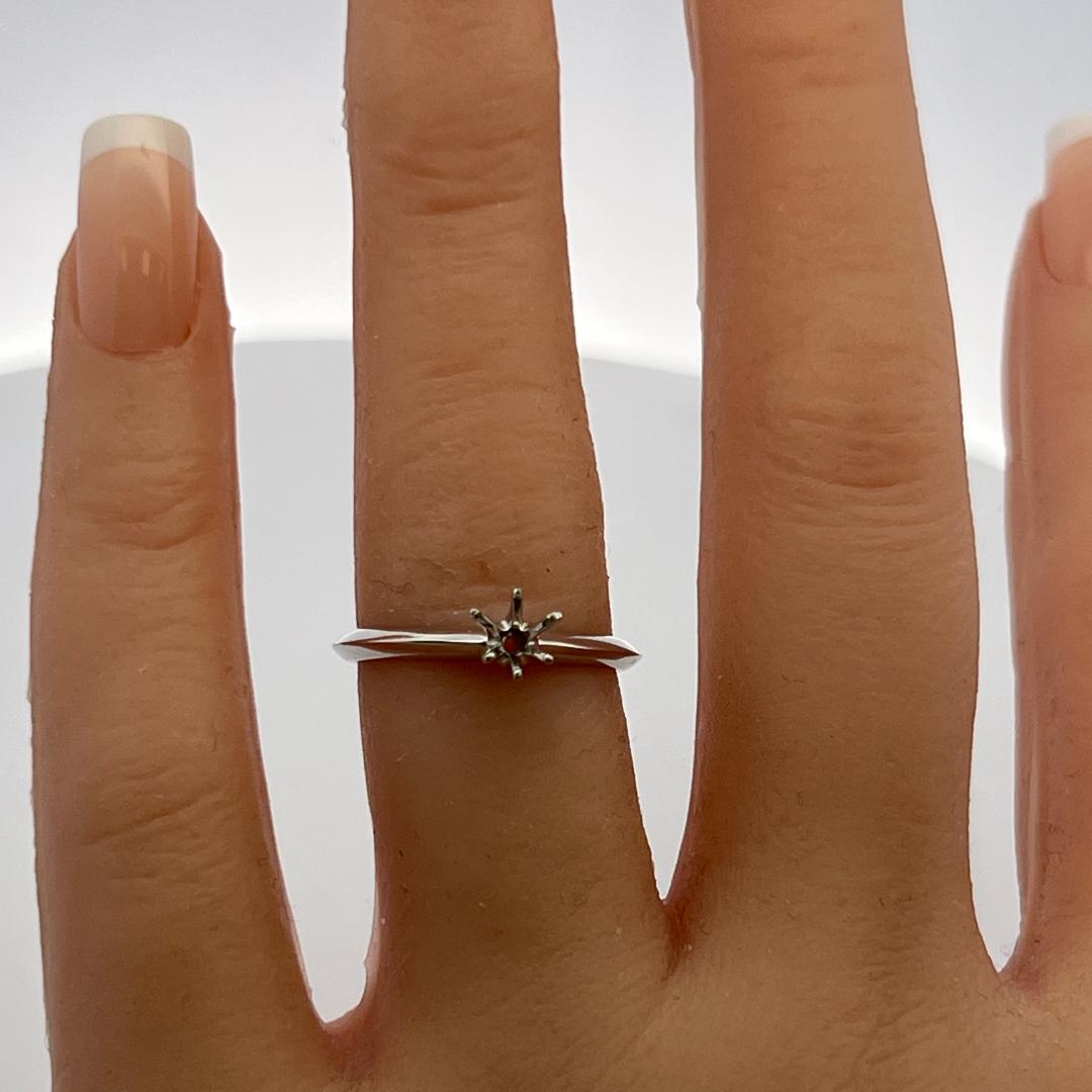 Tiffany & Co. Vintage Platinum Semi Mount Ring 3.6 Grams Size 6