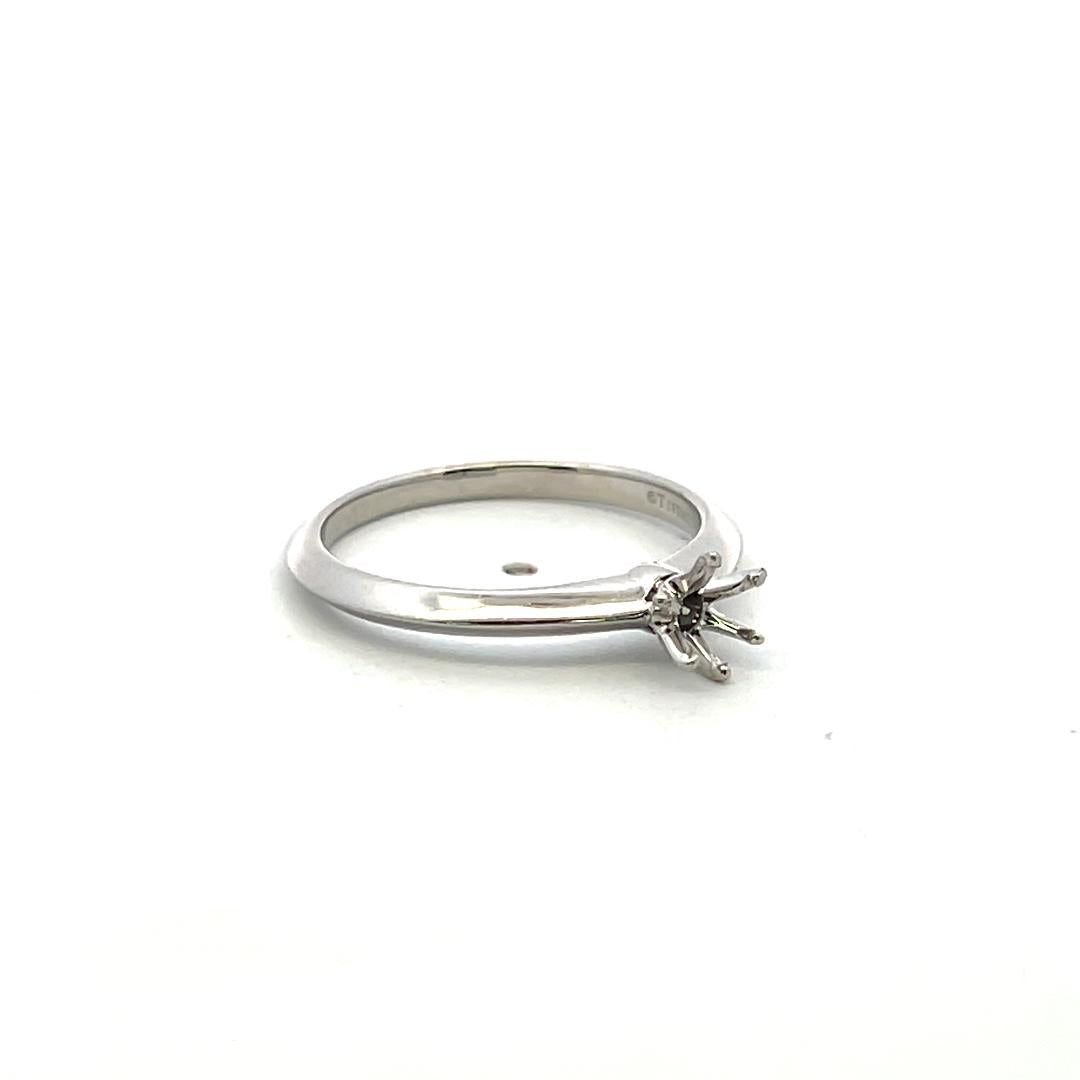 Tiffany & Co. Vintage Platinum Semi Mount Ring 3.6 Grams Size 6