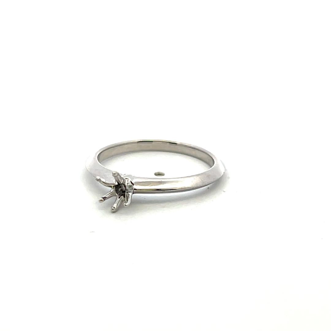 Tiffany & Co. Vintage Platinum Semi Mount Ring 3.6 Grams Size 6