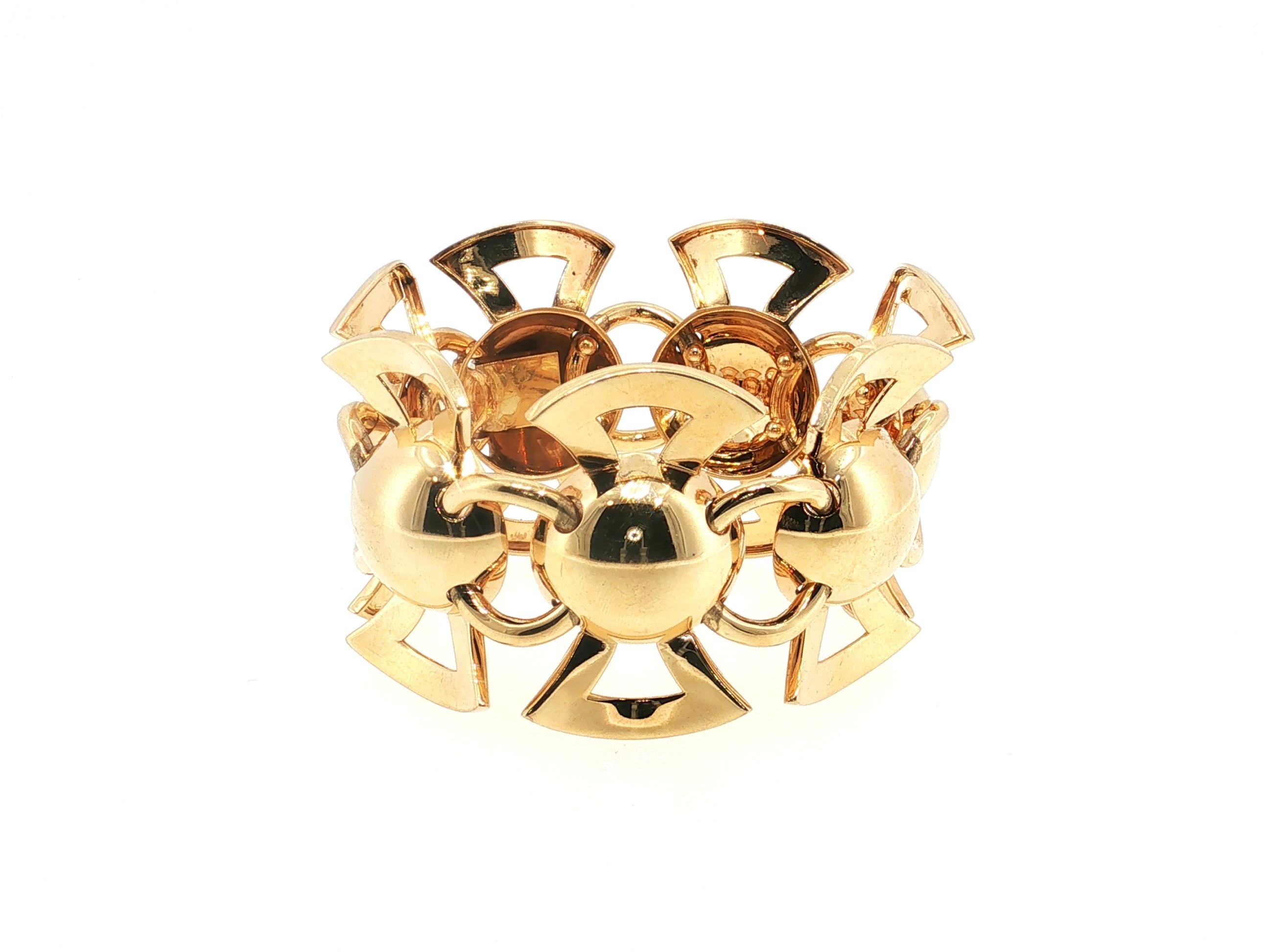 Tiffany & Co Vintage 14 Karat Yellow Gold Link Bracelet 95.3 Grams 7.5 Inches