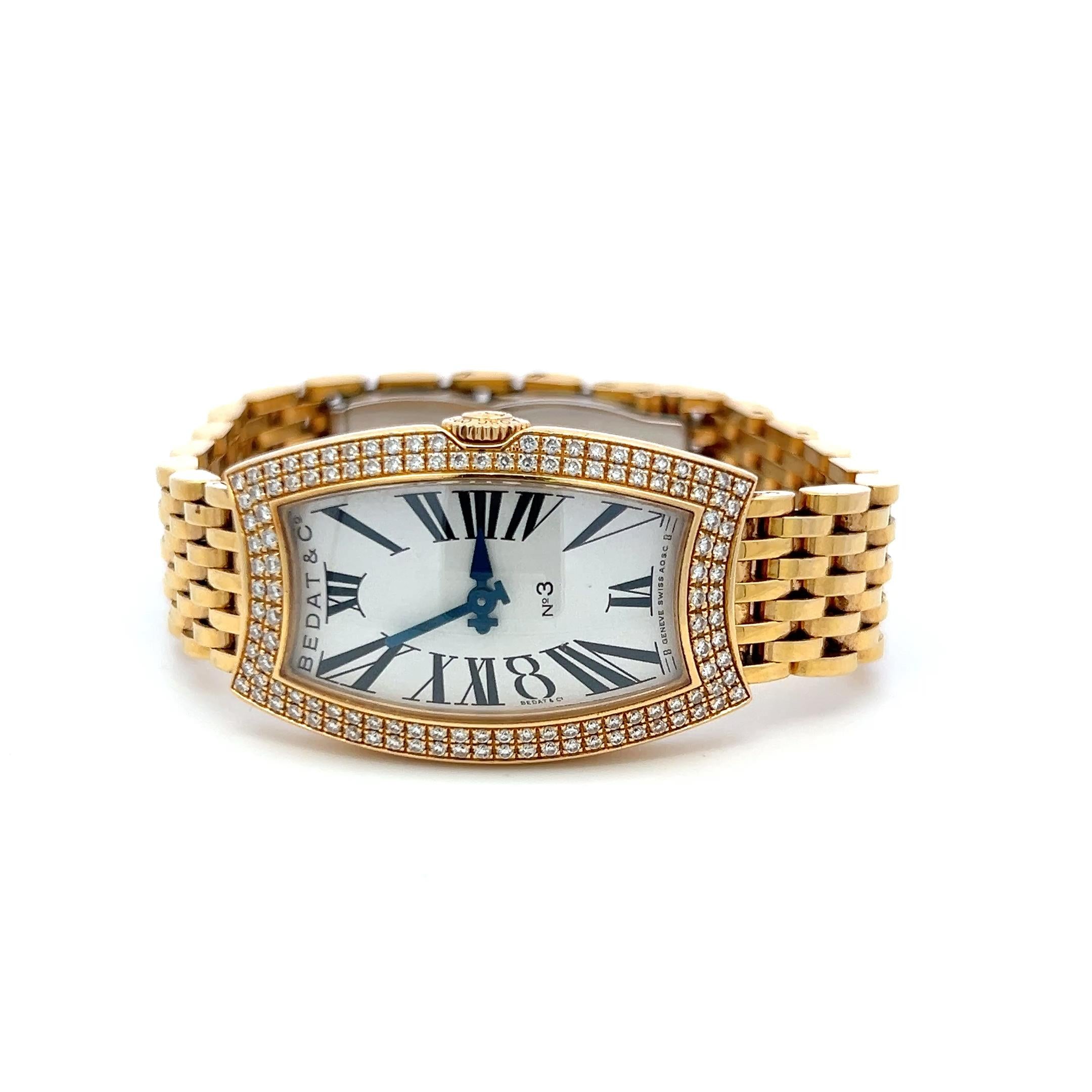 Bedat & Co Vintage Wristwatch with 1 Carat Round G VS Diamonds 80.16 Grams