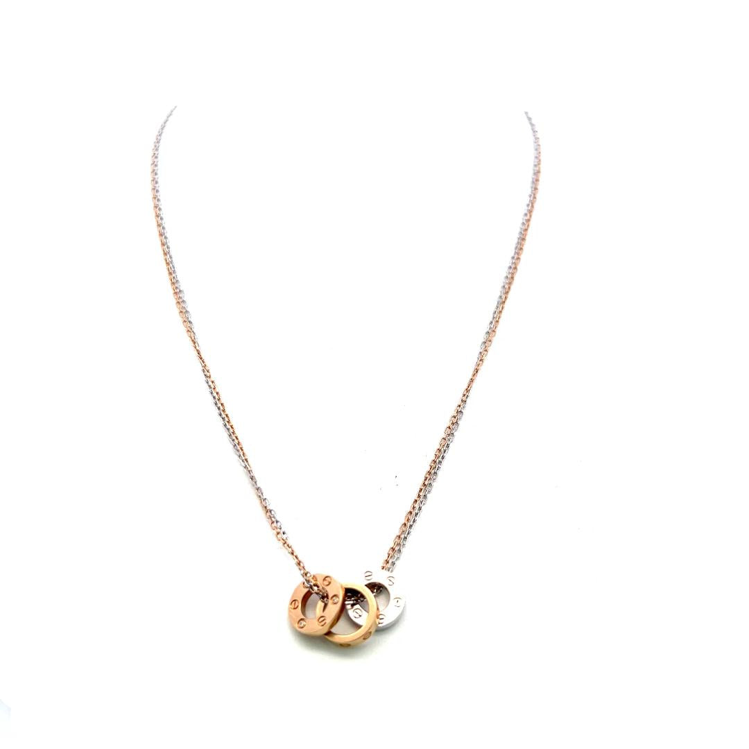 Cartier Vintage Pendant Necklace with 0.01 Carat Round F VVS Diamonds