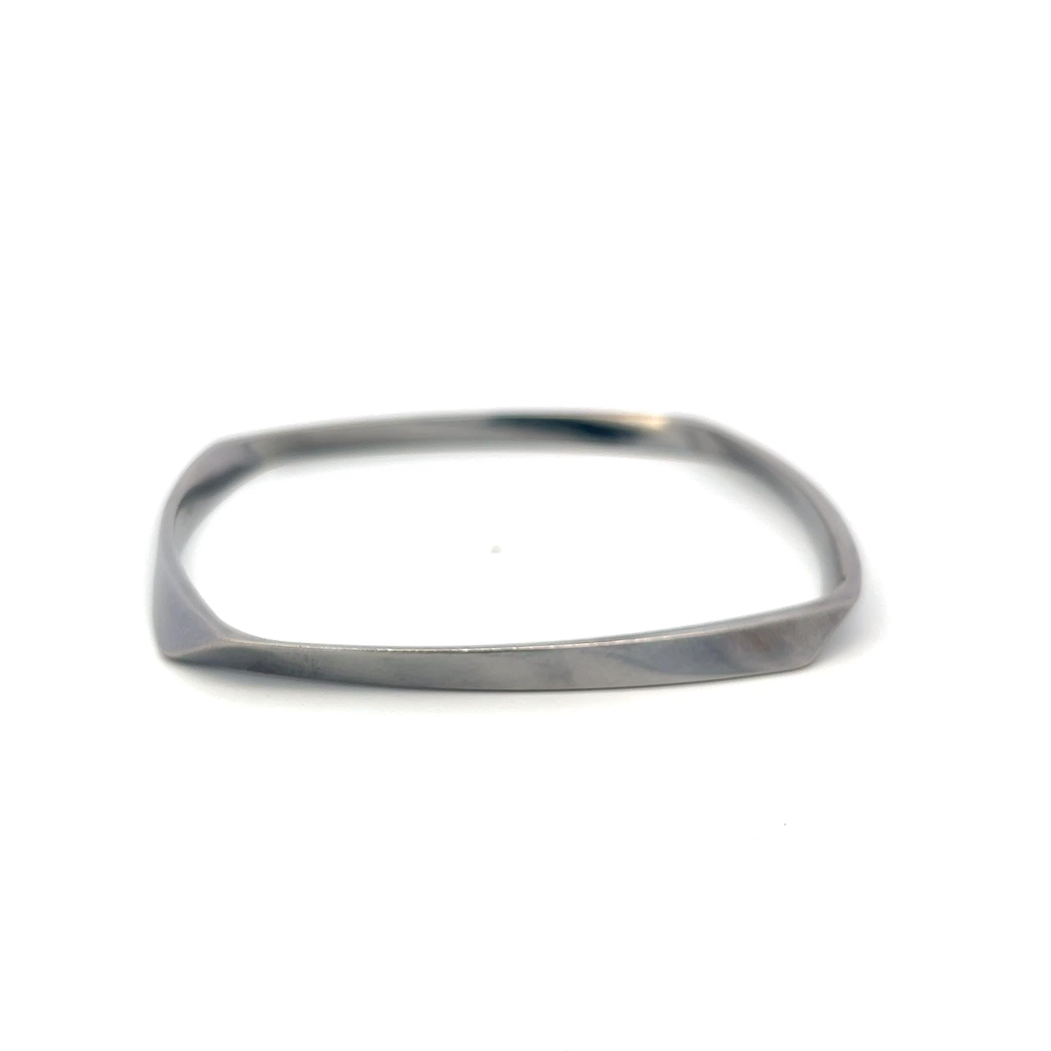 Tiffany & Co Vintage 18K White Gold Bangle Bracelet 24.5 Grams