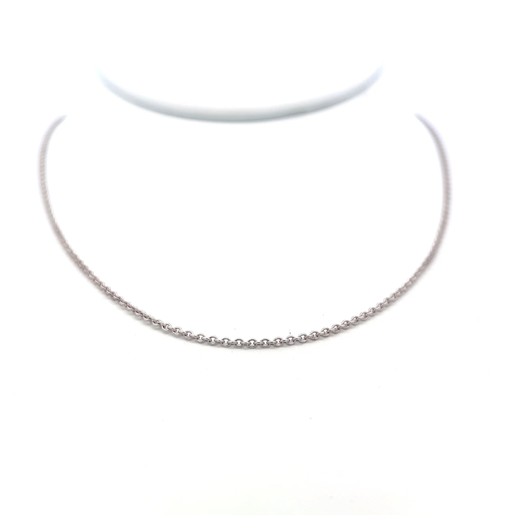 Tiffany & Co Vintage Platinum Chain Necklace 2.32 Grams 15 Inch