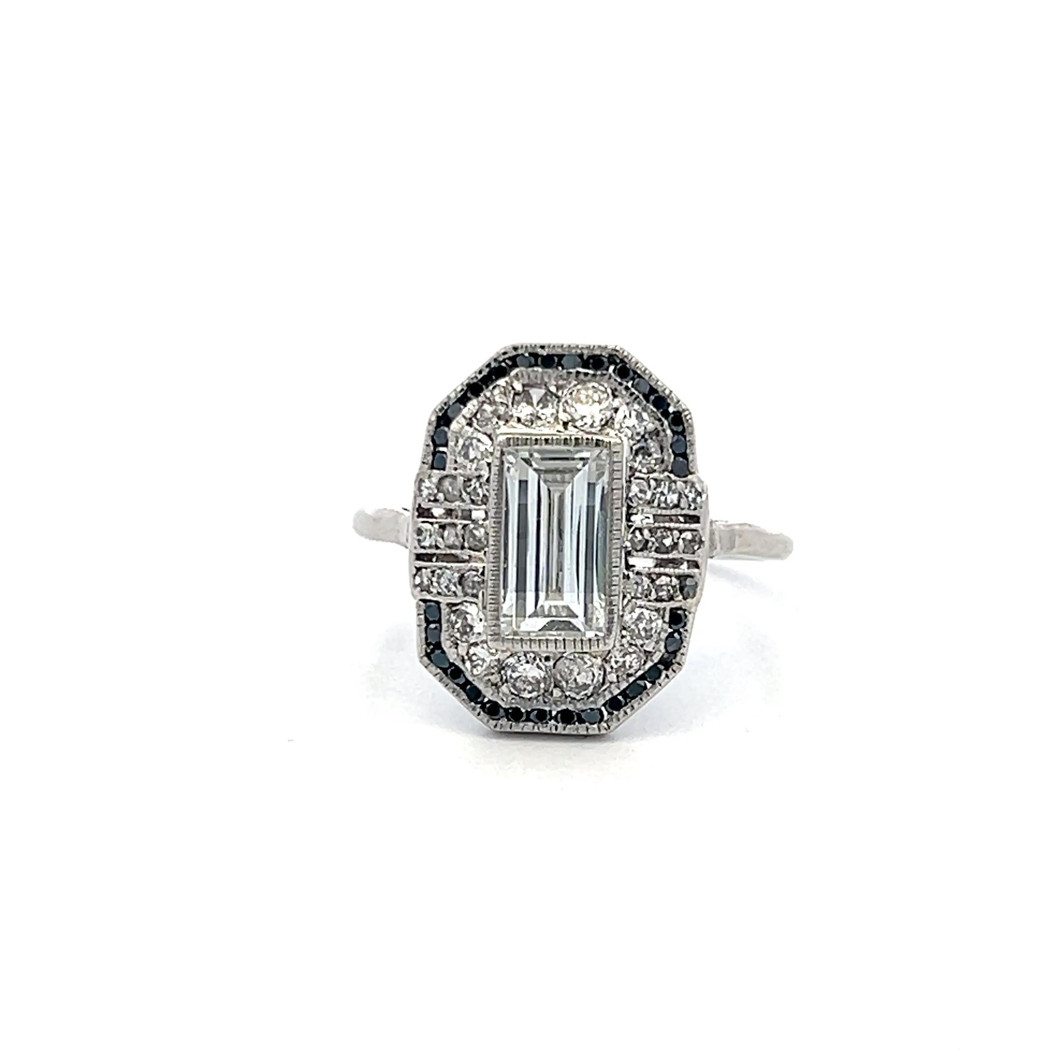 Platinum Halo Ring with Total 1.36 Carat Mixed Shape Diamonds Size 7 D VS1 GIA