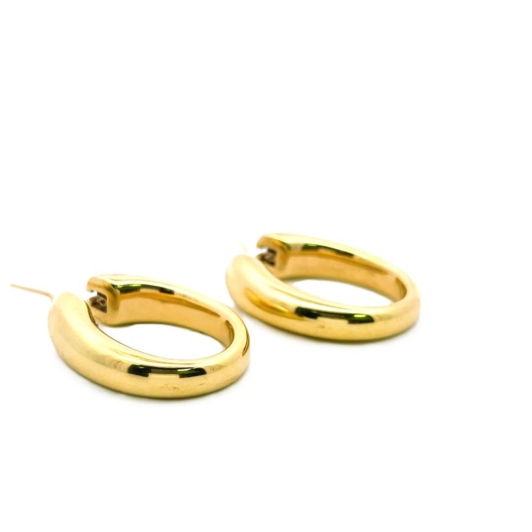 Roberto Coin Vintage 18K Yellow Gold Hoop Earrings 9.4 Grams