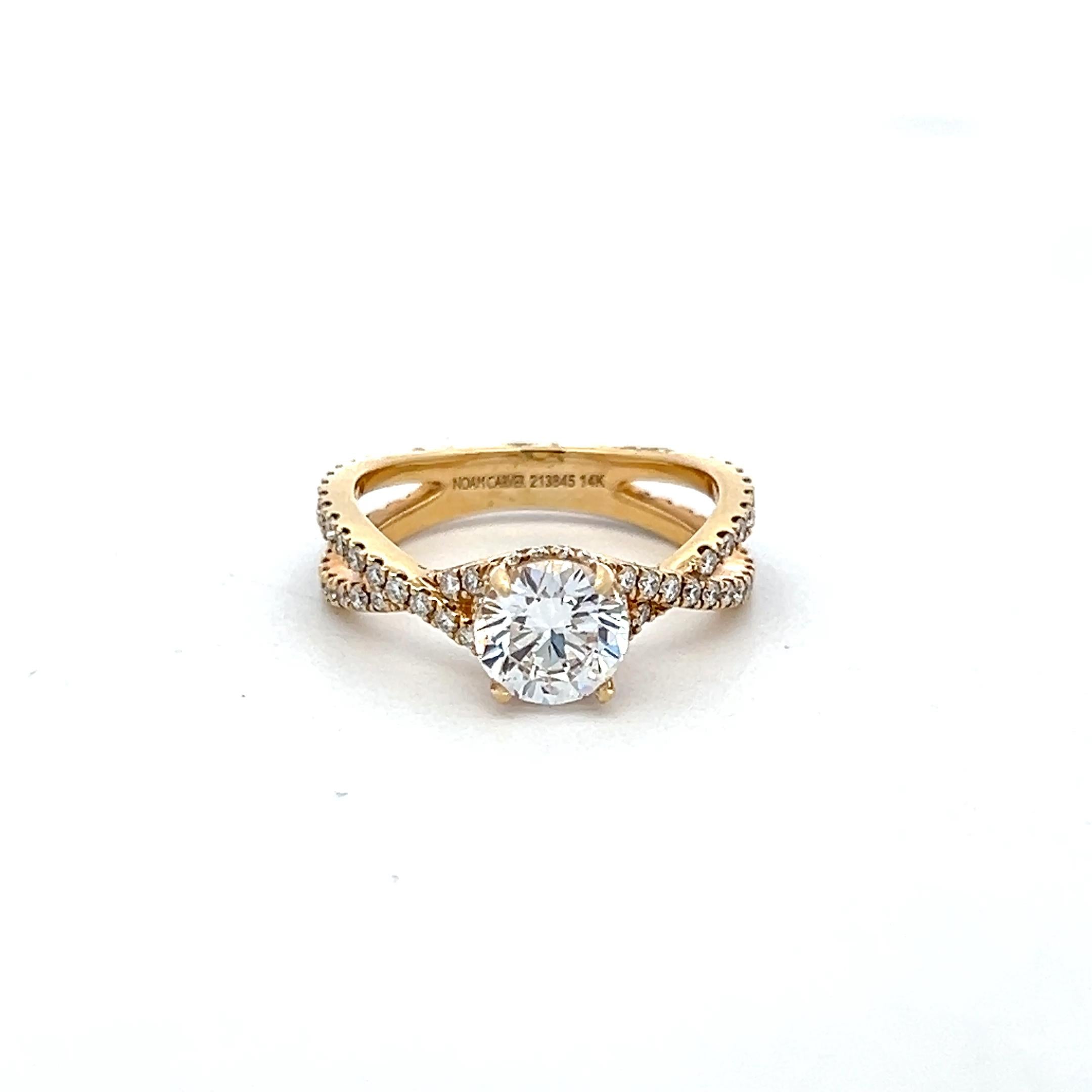 14K YG Eternity Band Ring 0.85ct Lab-Grown & 0.59ct Natural Diamonds Size 6