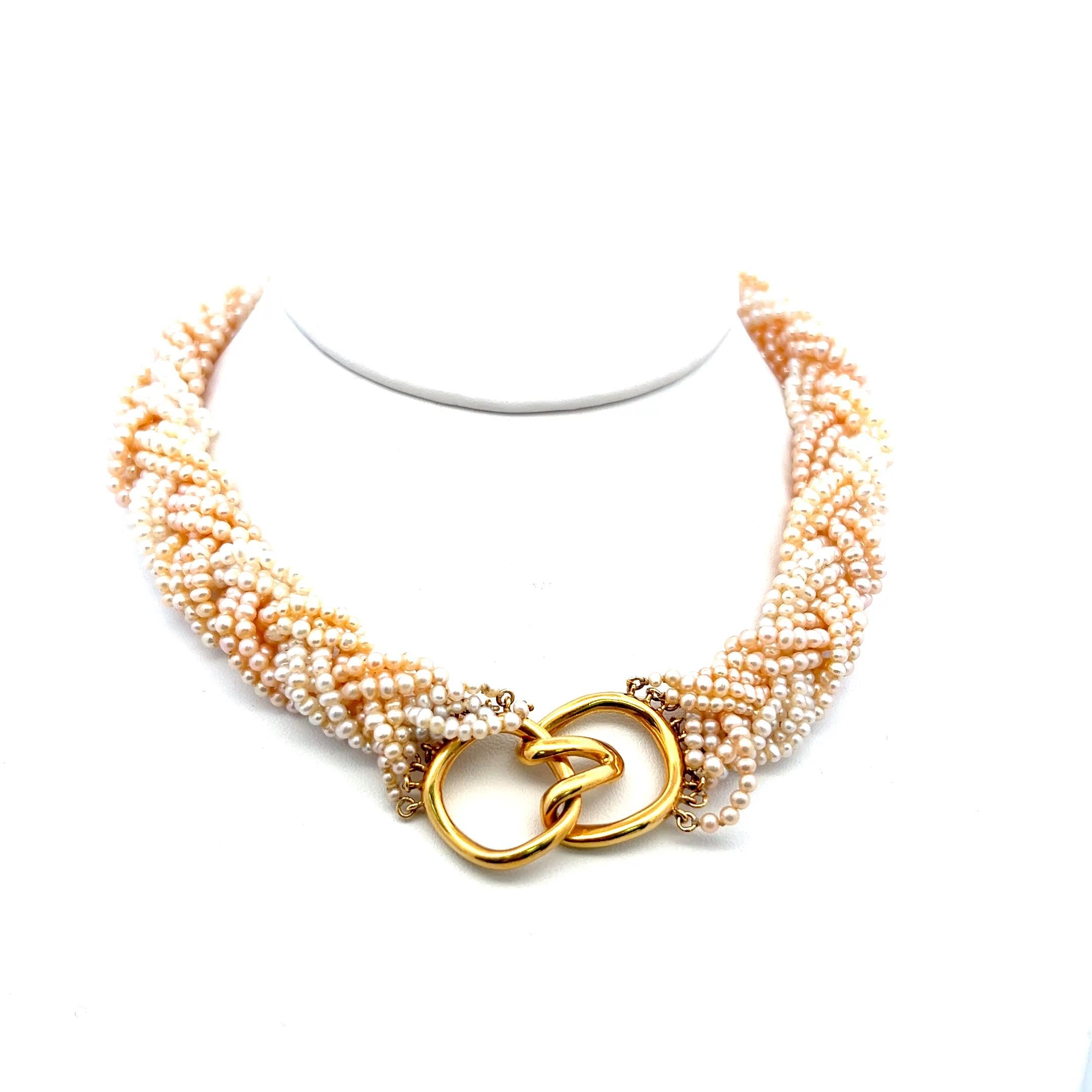 Tiffany & Co 18K Yellow Gold Beaded Necklace 72.8 Grams 15 Inch