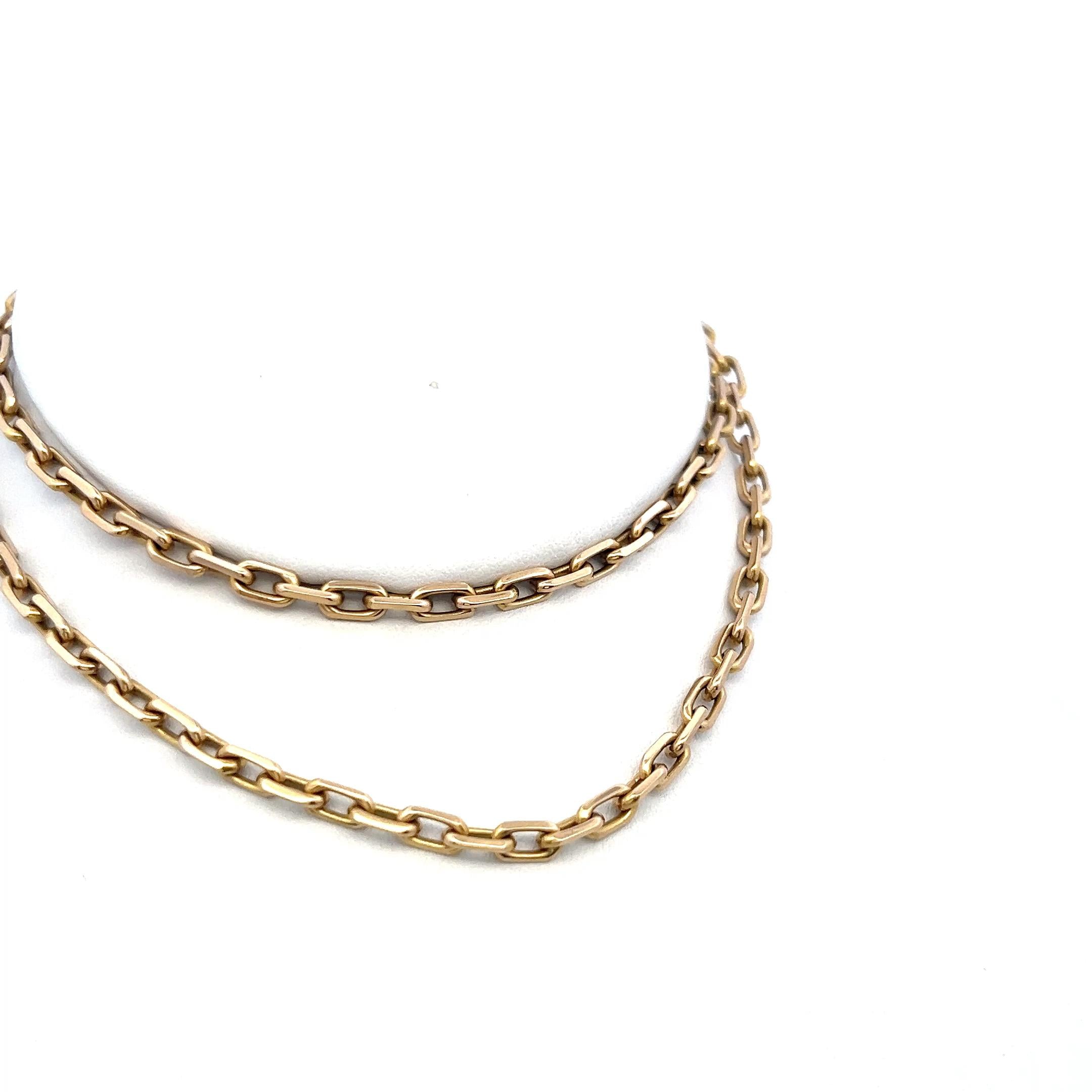 Vintage 18 Karat Yellow Gold Chain Necklace 28.1 Grams 20 Inch