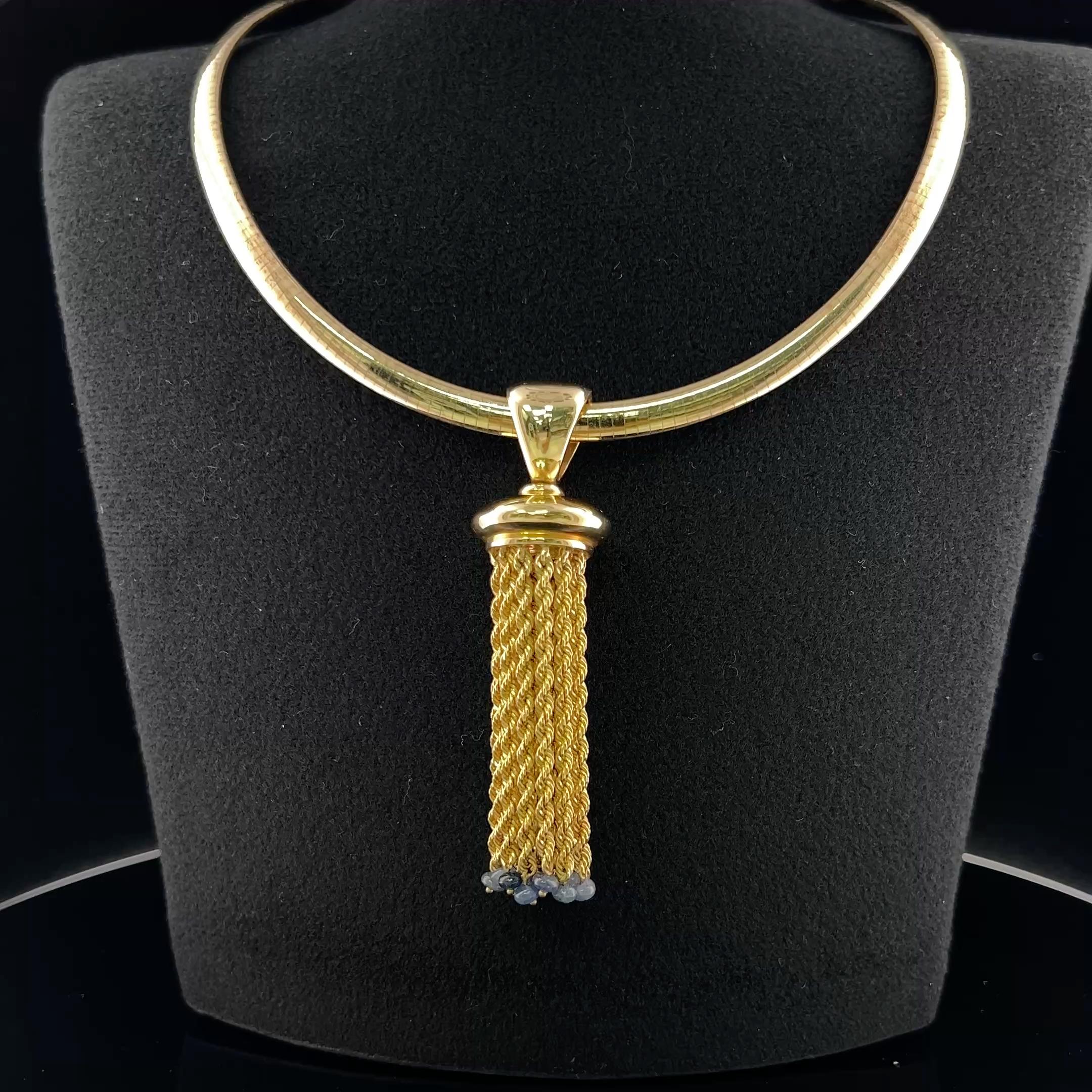 Vintage 14K and 18K Yellow Gold Pendant Necklace 36.9 Grams