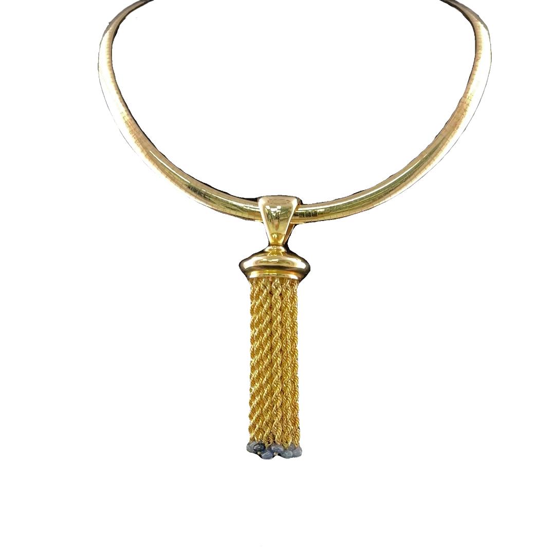 Vintage 14K and 18K Yellow Gold Pendant Necklace 36.9 Grams
