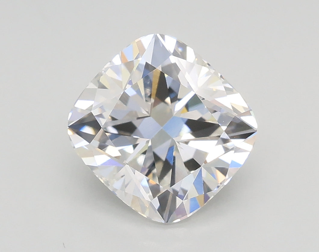 Lab-Grown 2.03 Carat Cushion Modified Brilliant Cut Diamond color F Clarity VVS2, precious stones, engagement diamonds